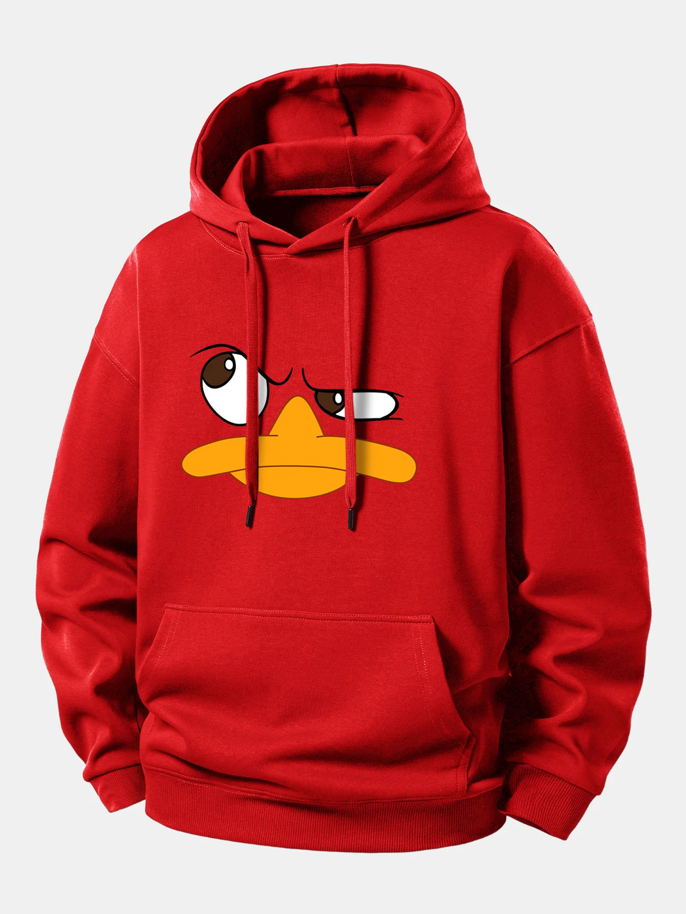 Emoji Duck Print Relax Fit Hoodie - Image 11