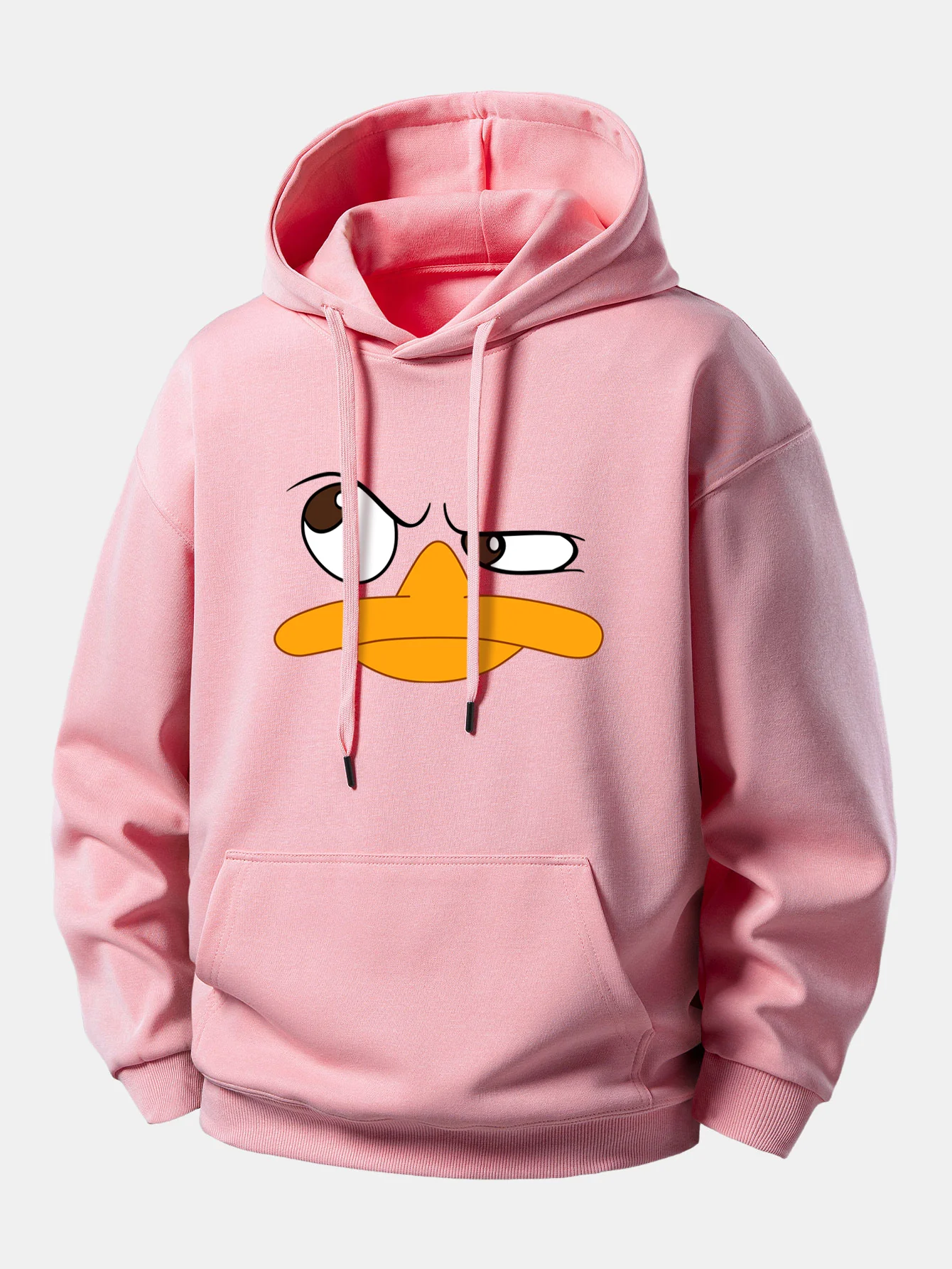 Emoji Duck Print Relax Fit Hoodie - Image 2