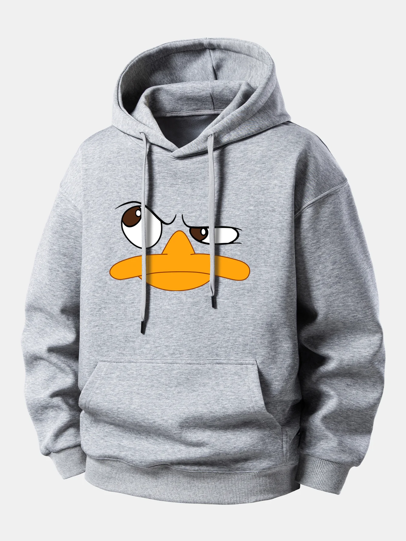 Emoji Duck Print Relax Fit Hoodie - Image 5