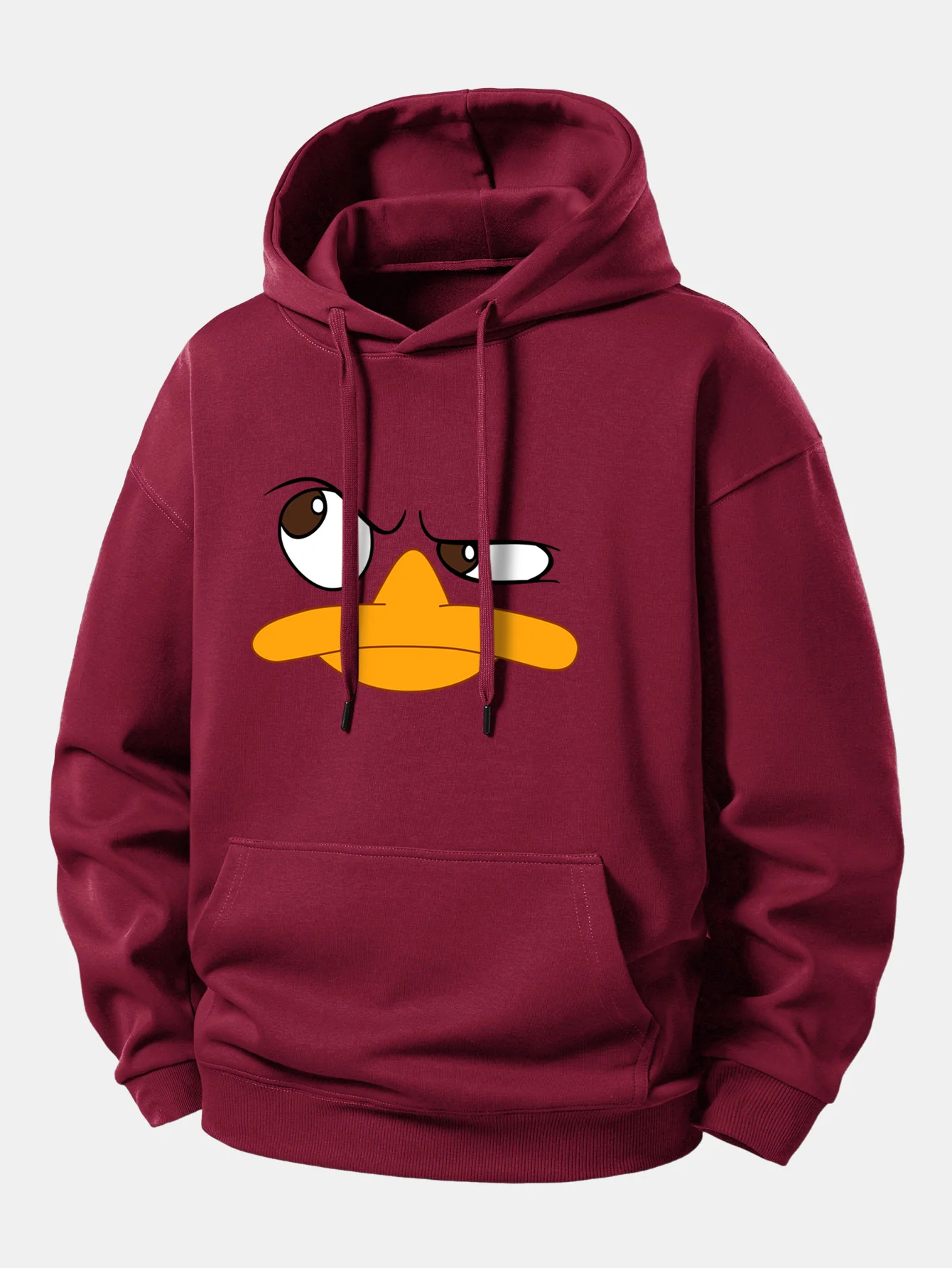 Emoji Duck Print Relax Fit Hoodie - Image 6