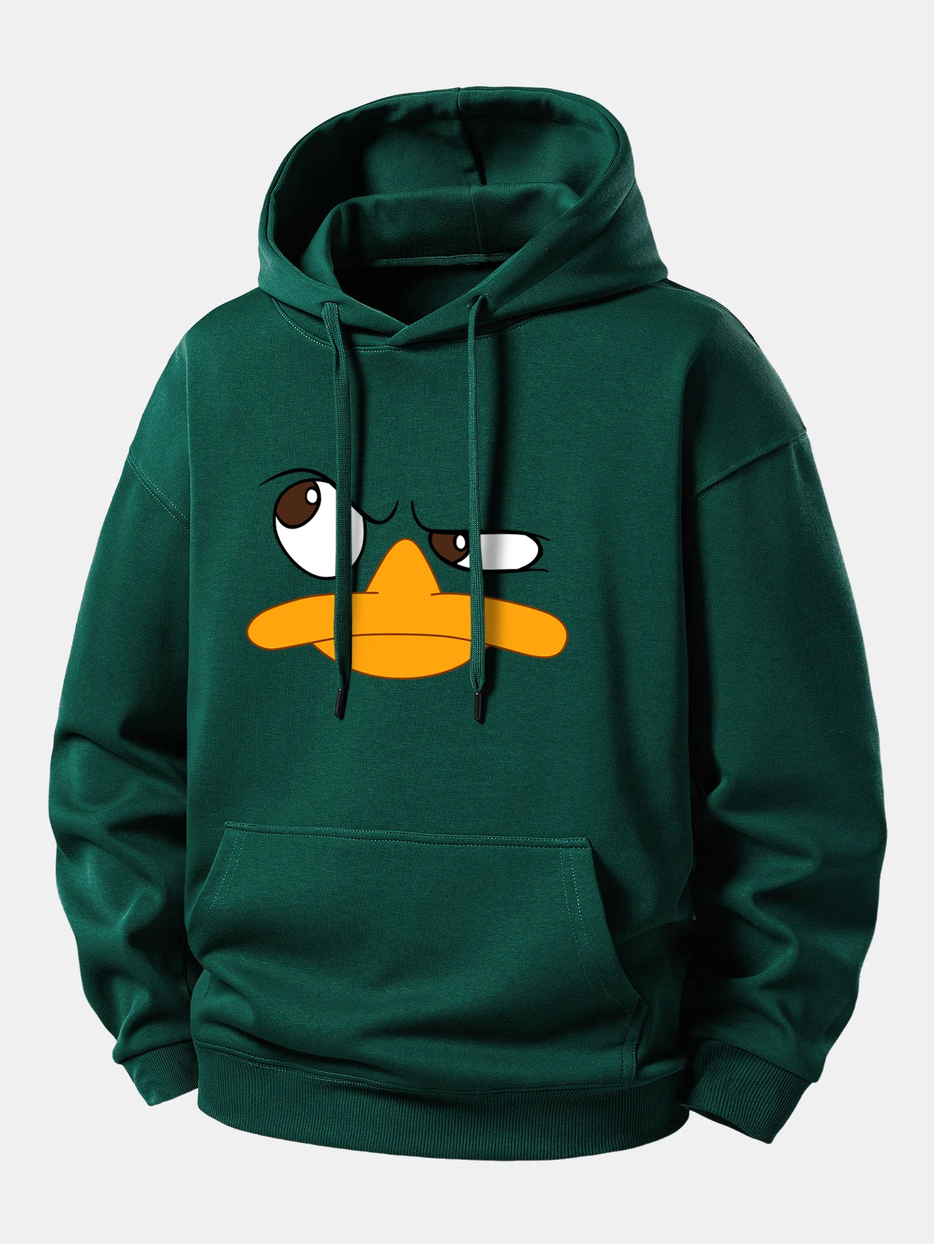 Emoji Duck Print Relax Fit Hoodie - Image 7