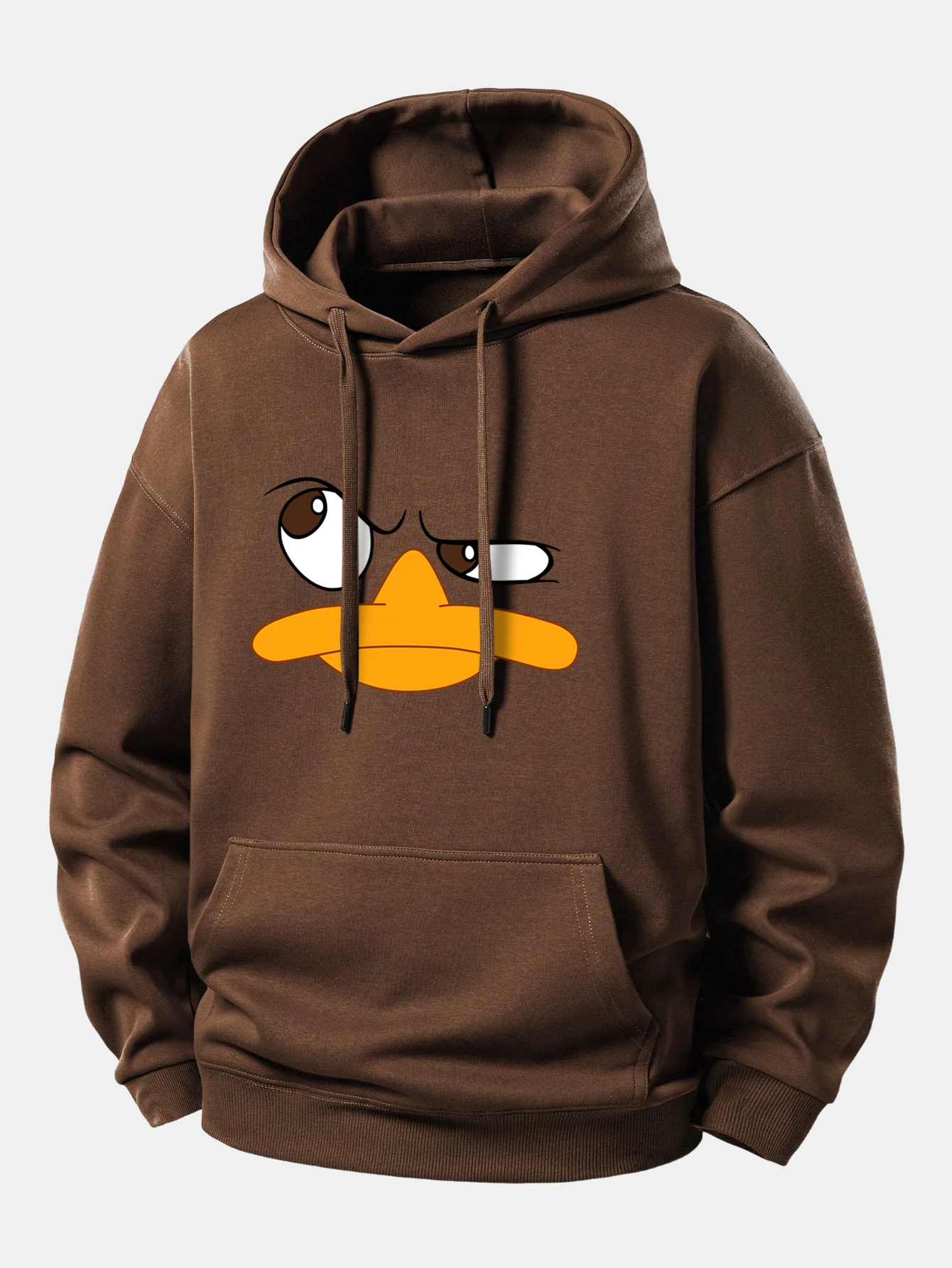 Emoji Duck Print Relax Fit Hoodie - Image 8