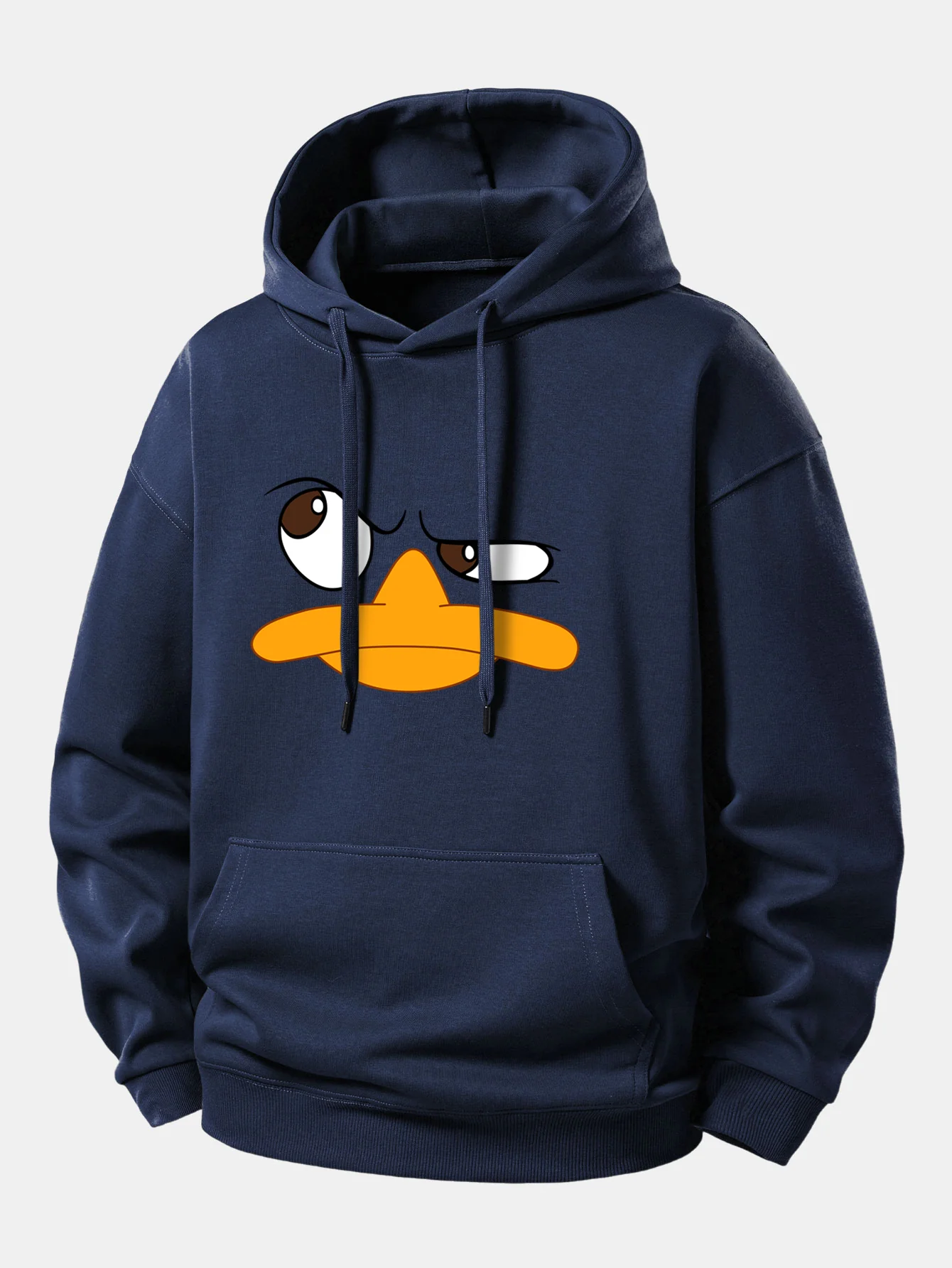 Emoji Duck Print Relax Fit Hoodie - Image 9