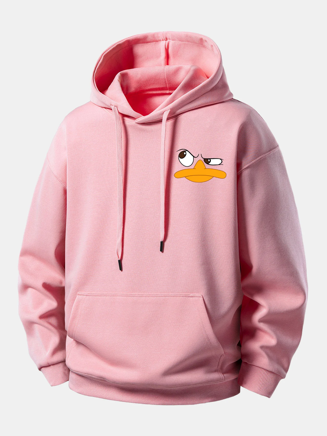 Emoji Duck Print Relax Fit Hoodie