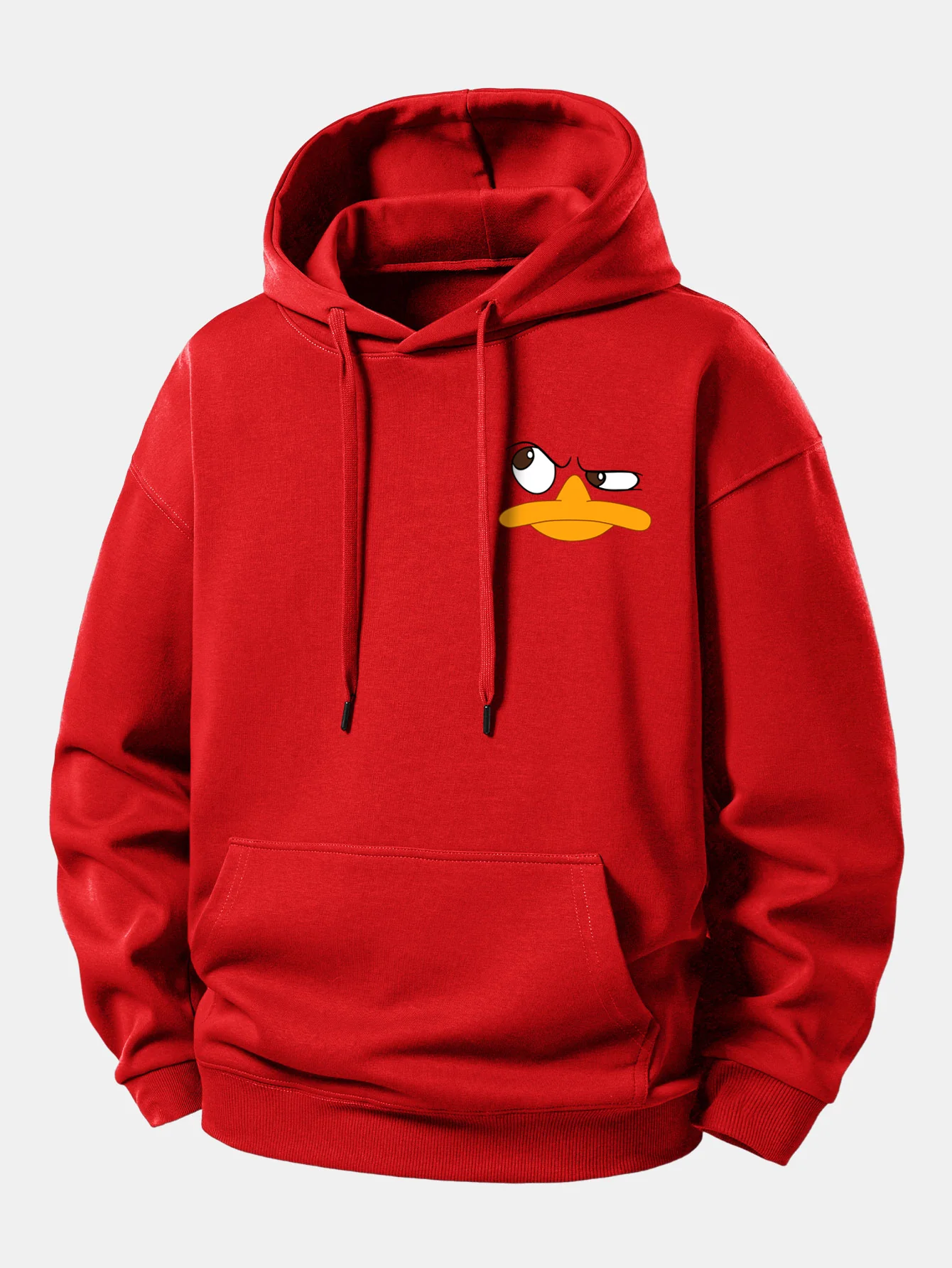 Emoji Duck Print Relax Fit Hoodie - Image 11