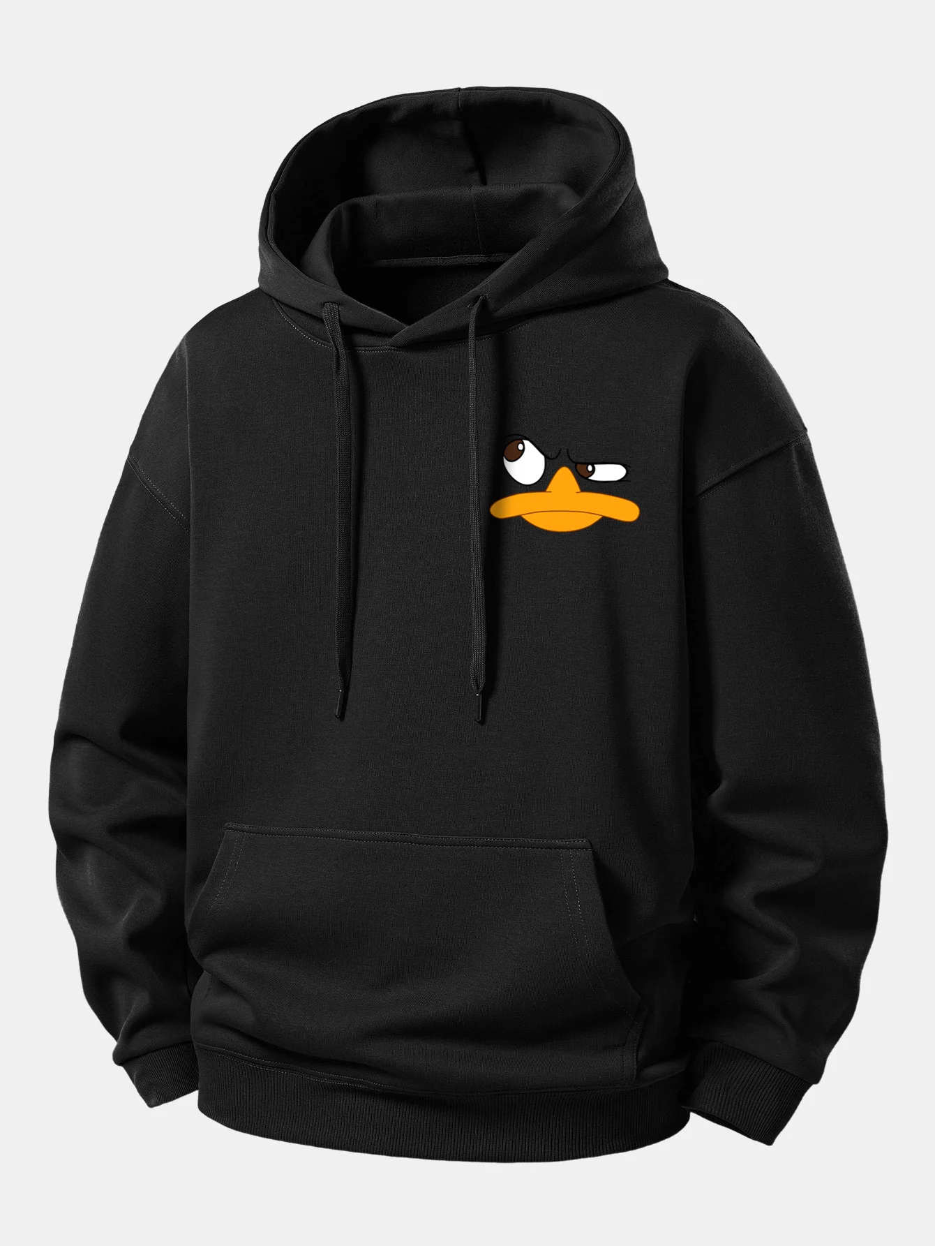 Emoji Duck Print Relax Fit Hoodie - Image 2