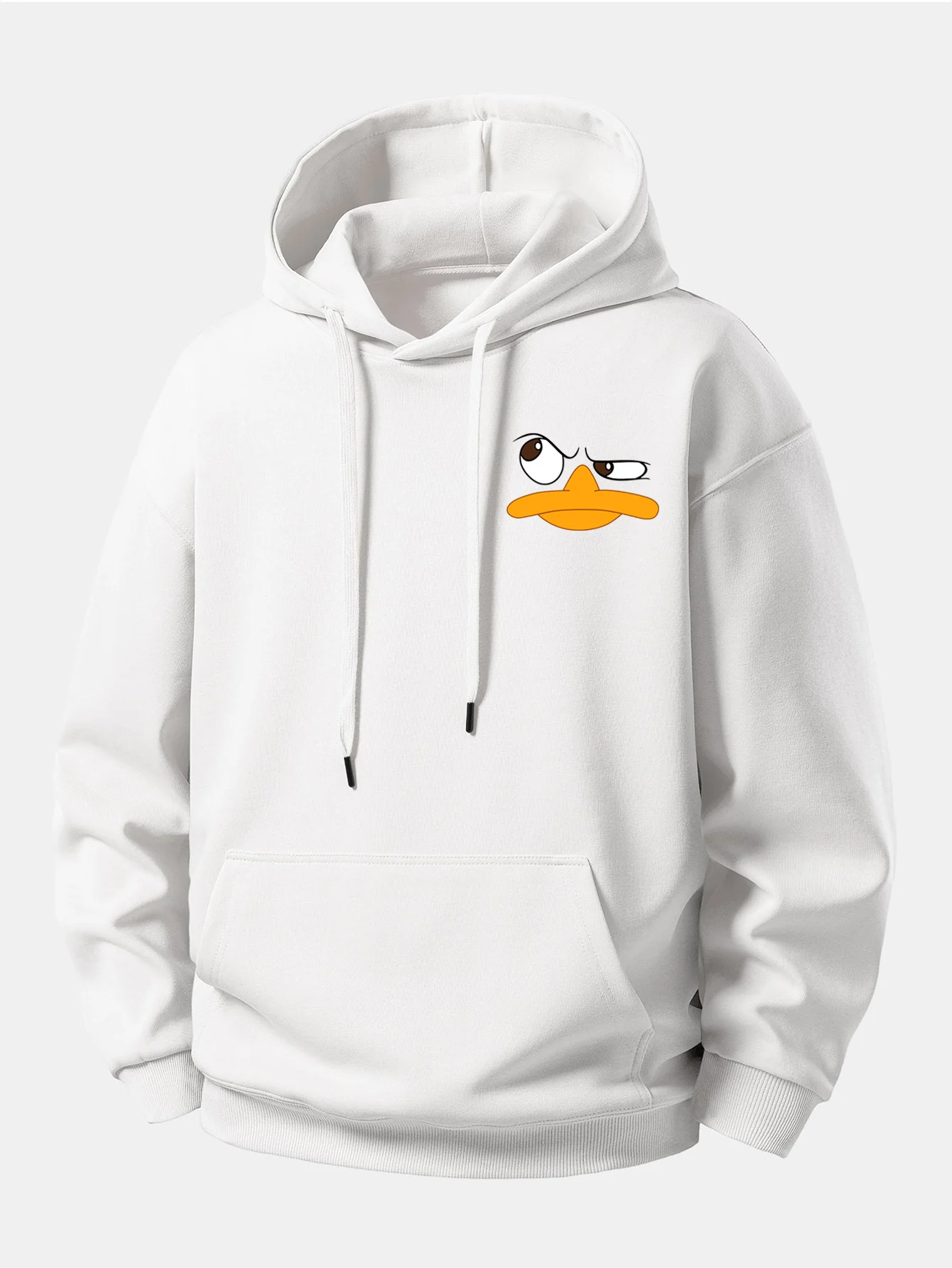 Emoji Duck Print Relax Fit Hoodie - Image 4