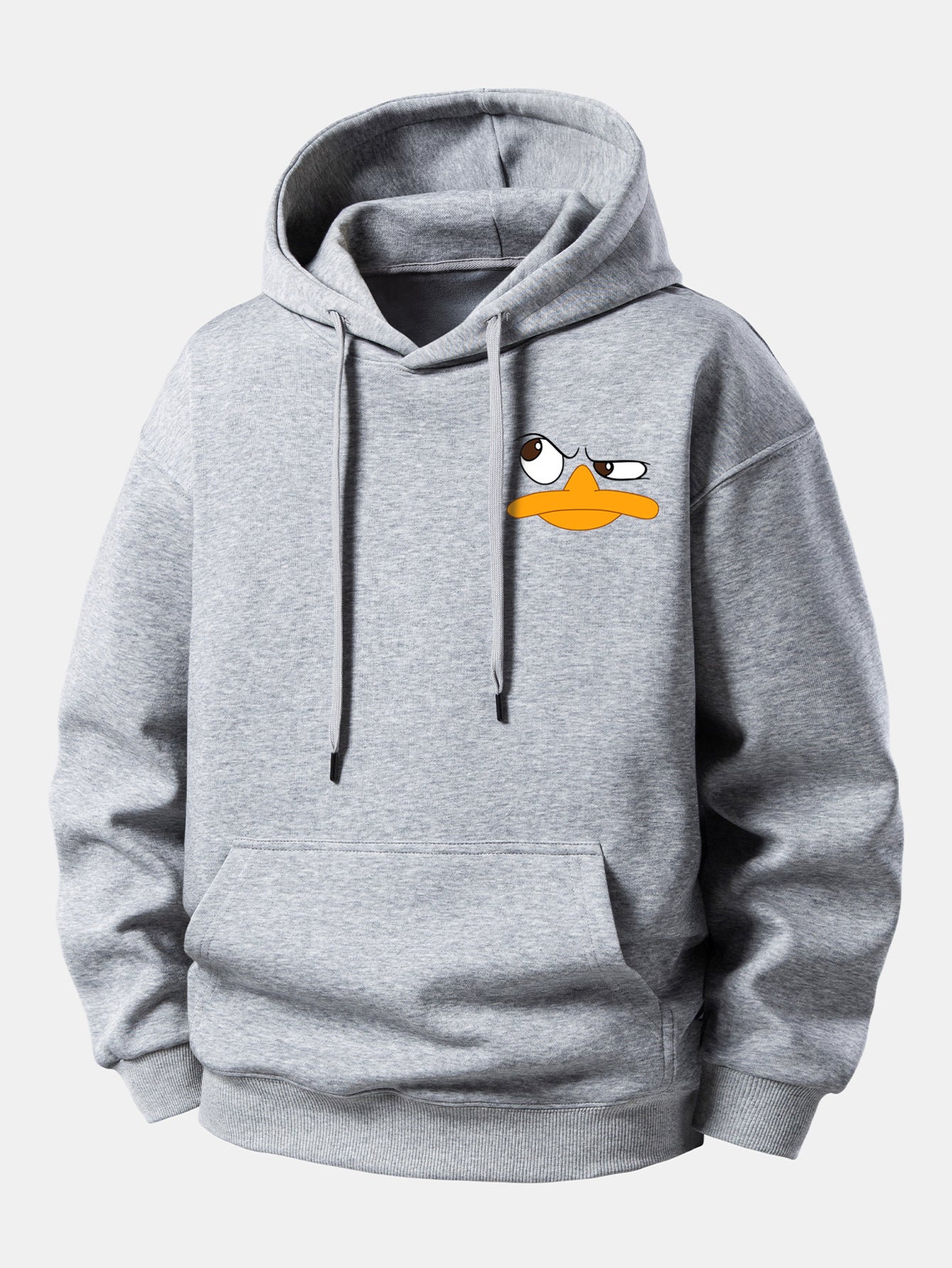 Emoji Duck Print Relax Fit Hoodie - Image 5