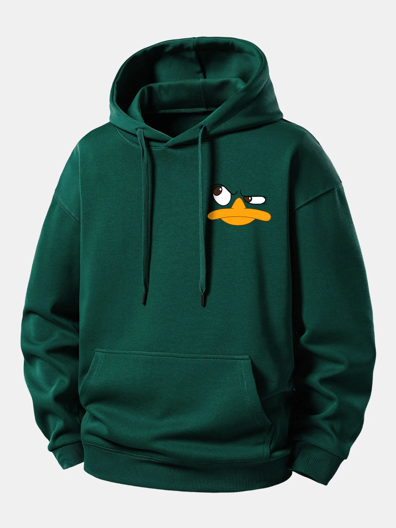 Emoji Duck Print Relax Fit Hoodie - Image 7