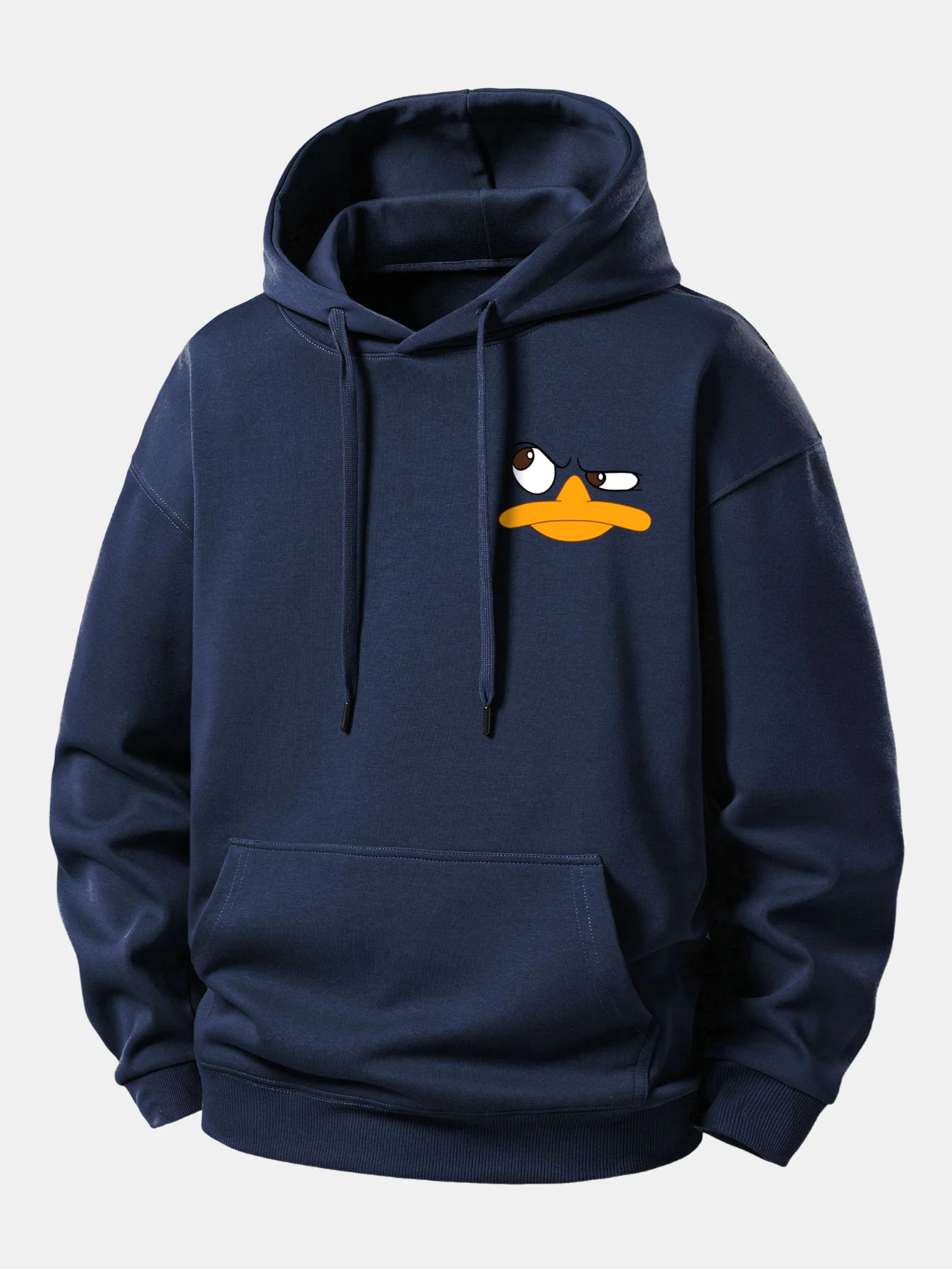 Emoji Duck Print Relax Fit Hoodie - Image 9