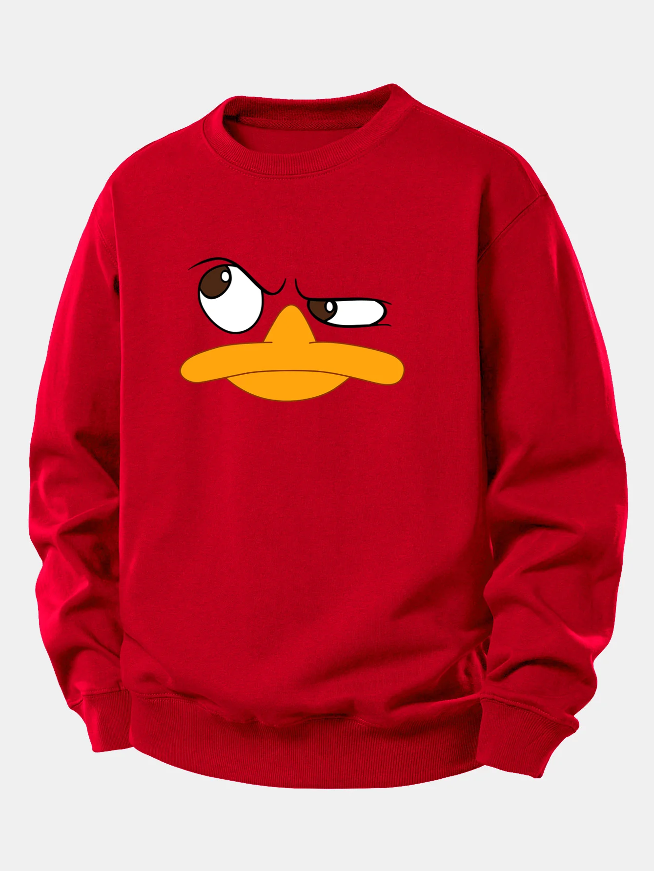 Emoji Duck Print Relax Fit Sweatshirt - Image 10