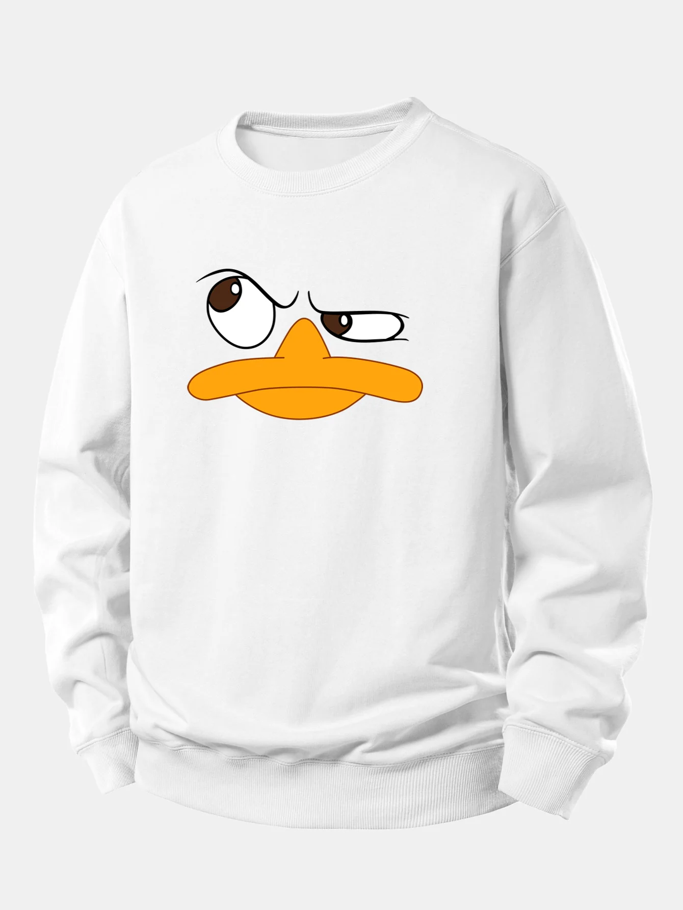 Emoji Duck Print Relax Fit Sweatshirt - Image 2
