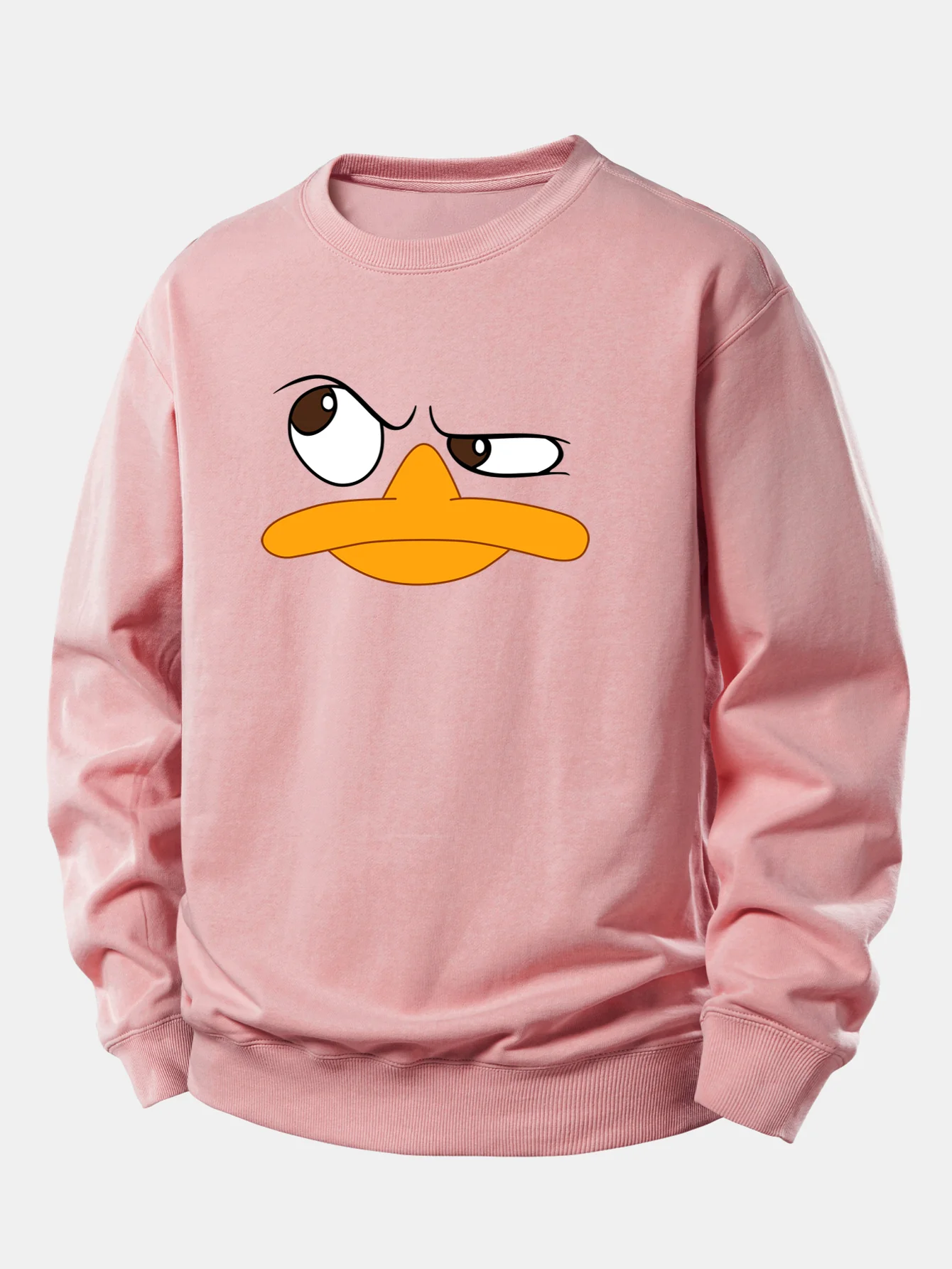 Emoji Duck Print Relax Fit Sweatshirt - Image 3