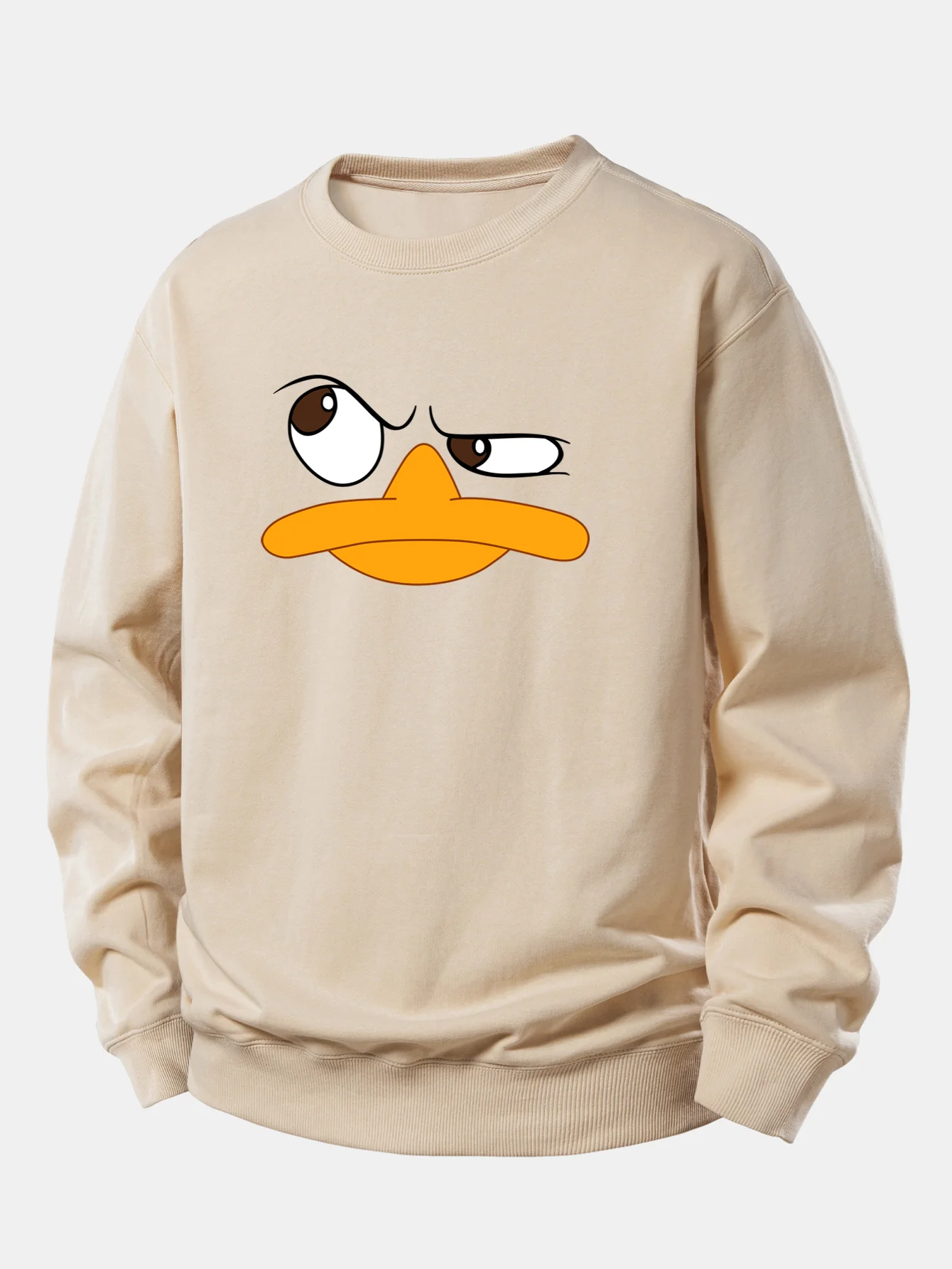 Emoji Duck Print Relax Fit Sweatshirt - Image 4