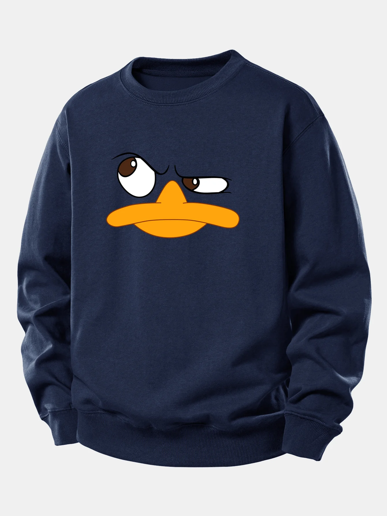 Emoji Duck Print Relax Fit Sweatshirt - Image 6