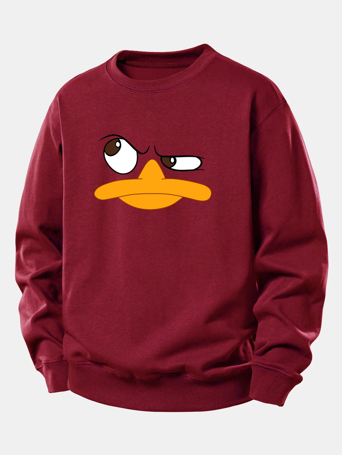 Emoji Duck Print Relax Fit Sweatshirt - Image 7