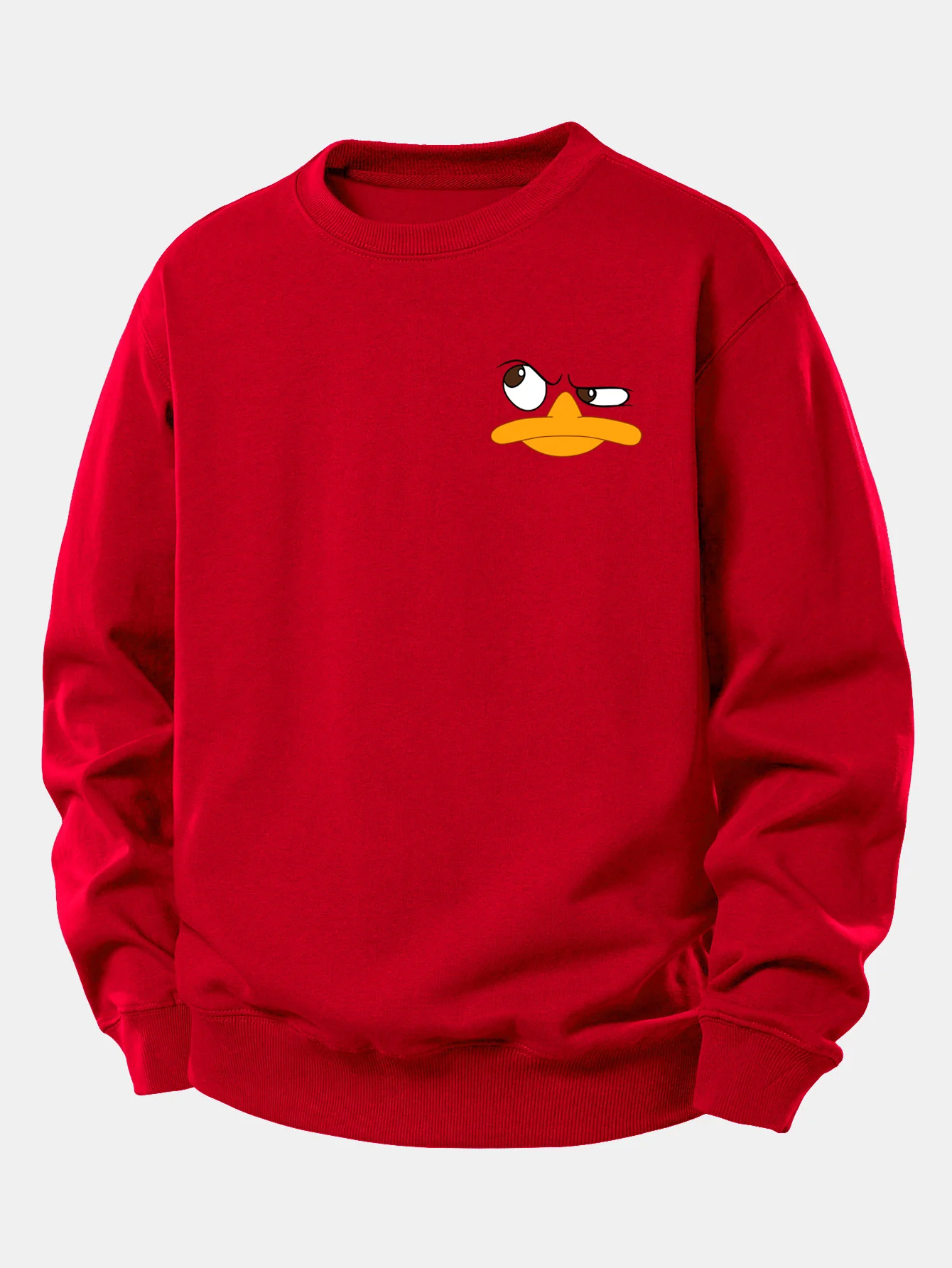 Emoji Duck Print Relax Fit Sweatshirt - Image 10