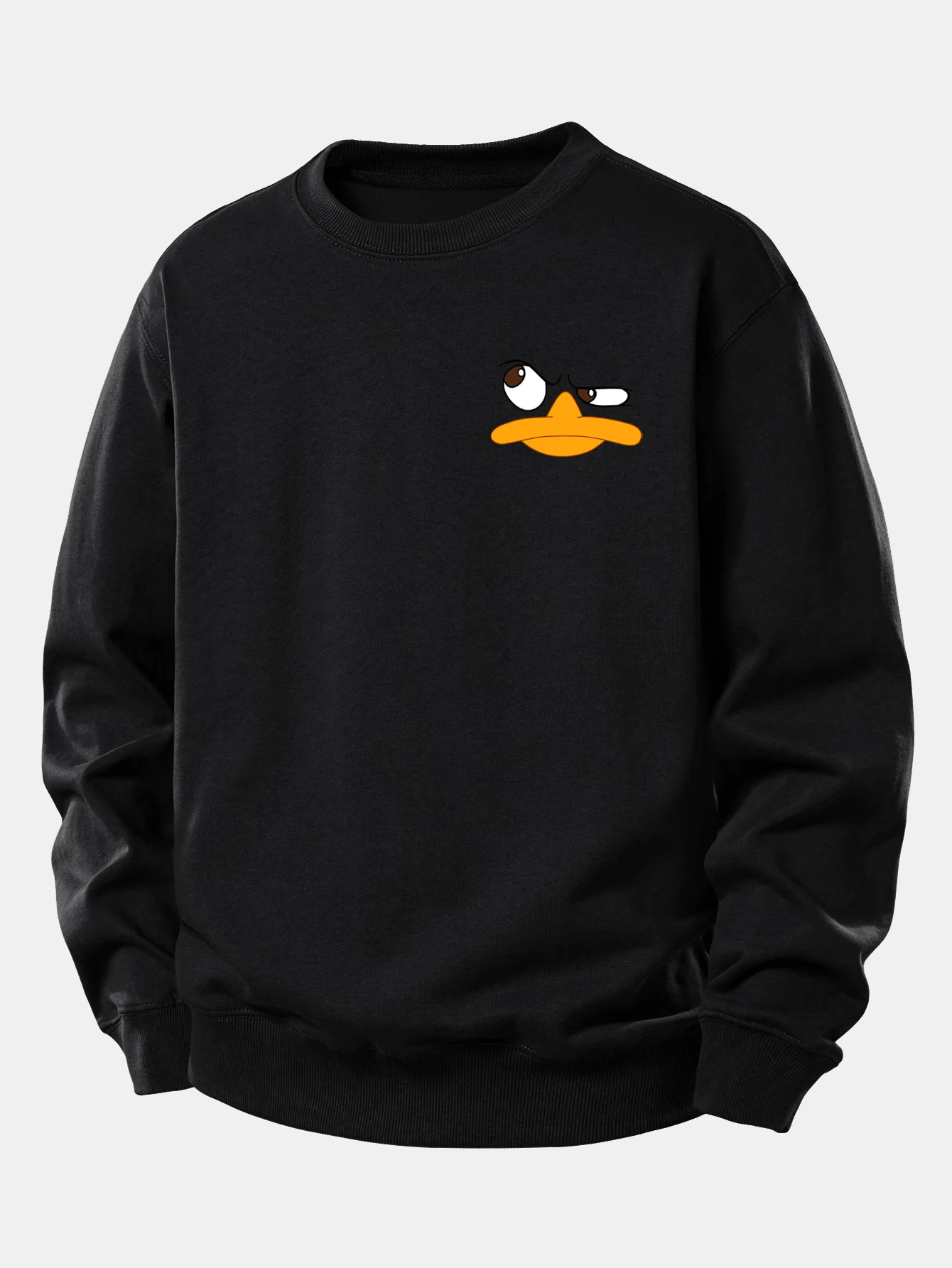 Emoji Duck Print Relax Fit Sweatshirt - Image 2