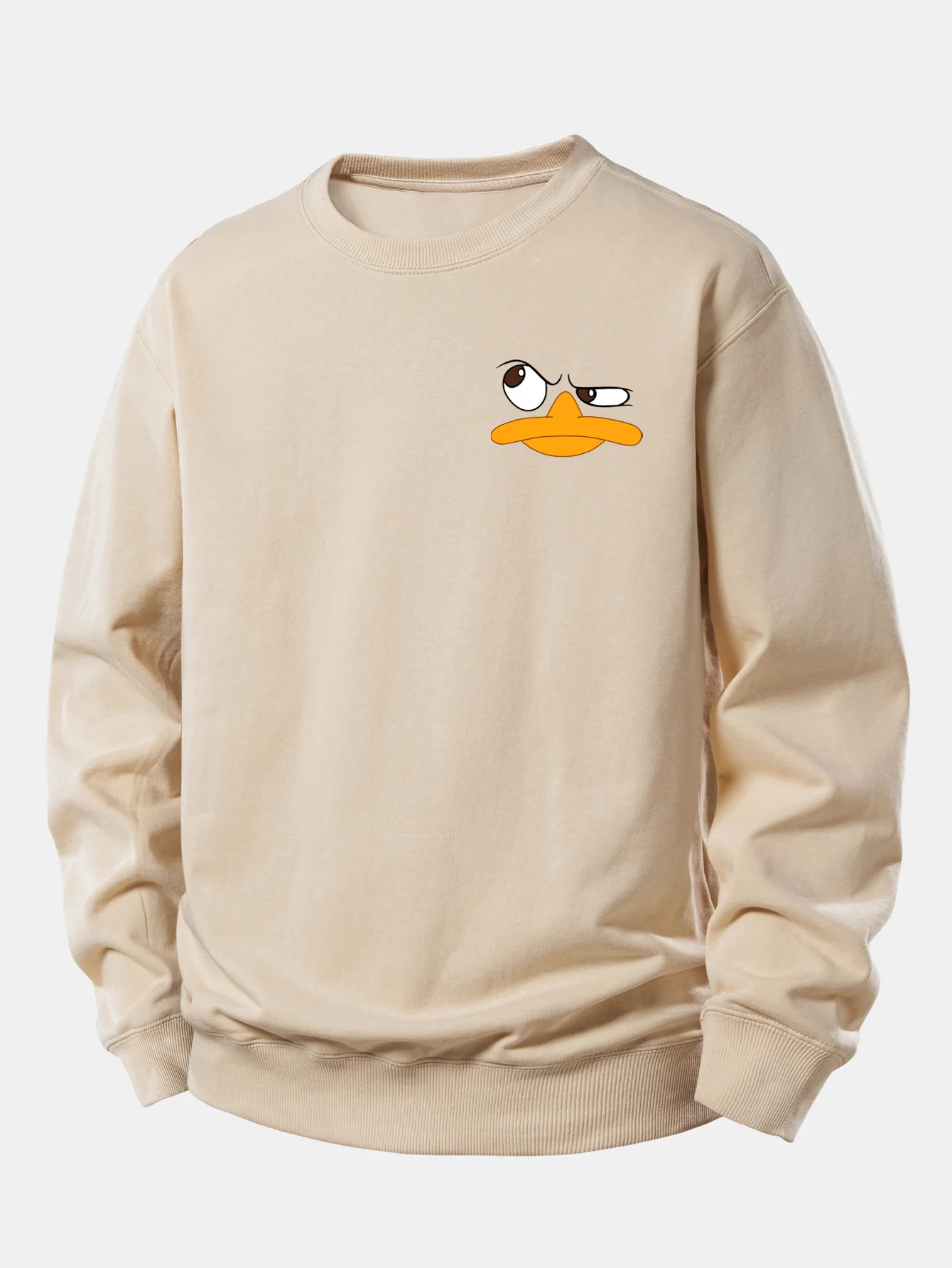 Emoji Duck Print Relax Fit Sweatshirt - Image 3