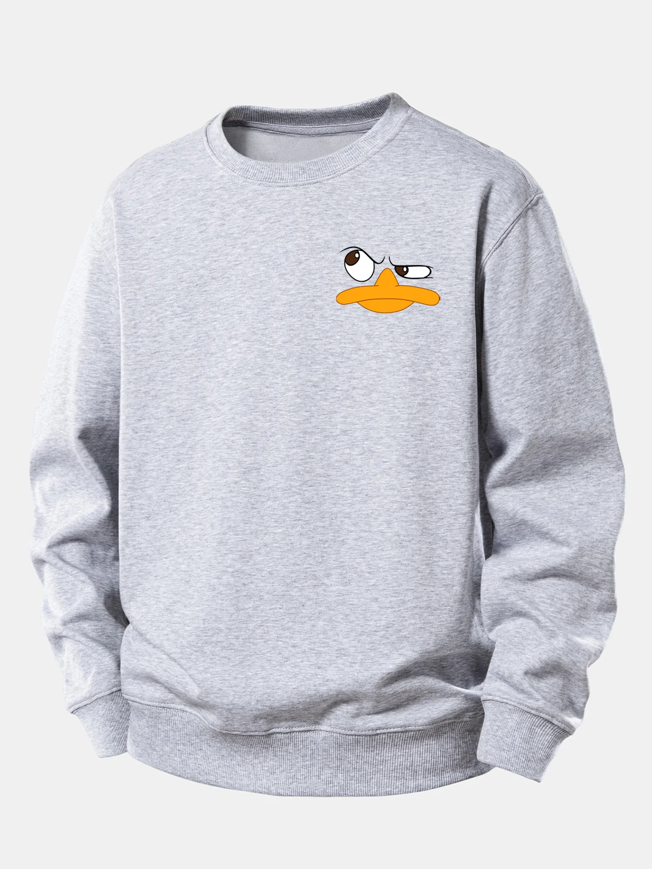 Emoji Duck Print Relax Fit Sweatshirt - Image 4