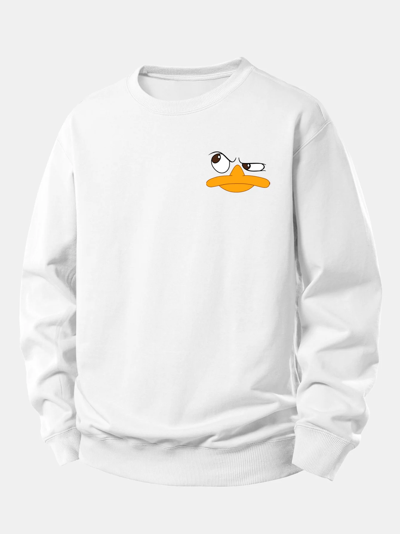 Emoji Duck Print Relax Fit Sweatshirt - Image 5