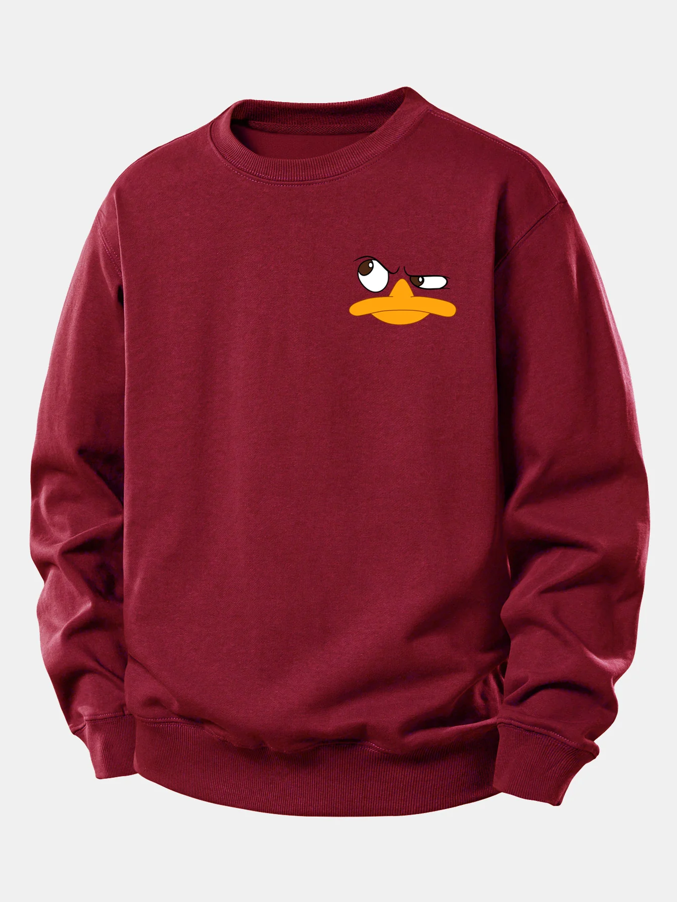 Emoji Duck Print Relax Fit Sweatshirt - Image 7