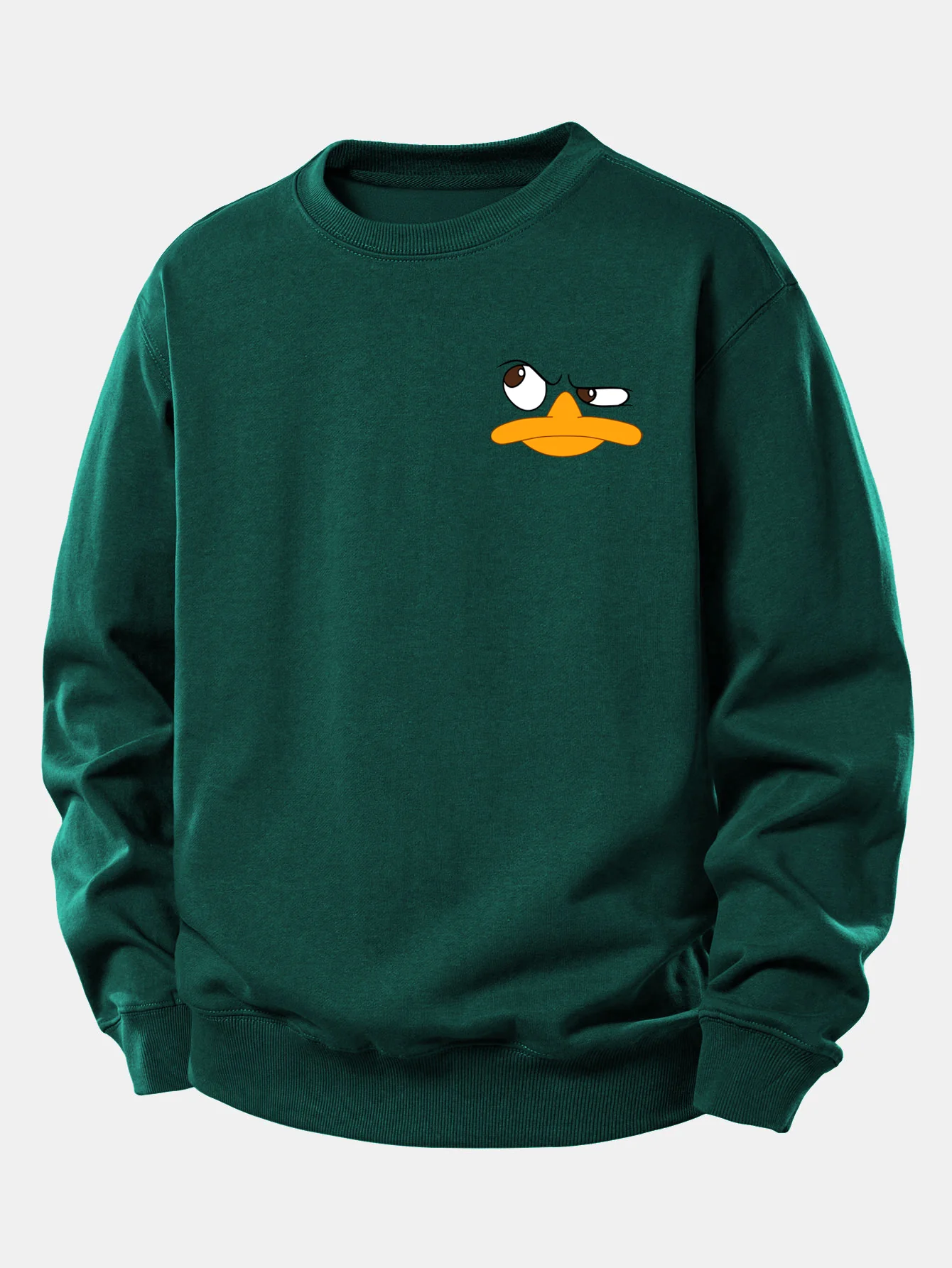 Emoji Duck Print Relax Fit Sweatshirt - Image 9