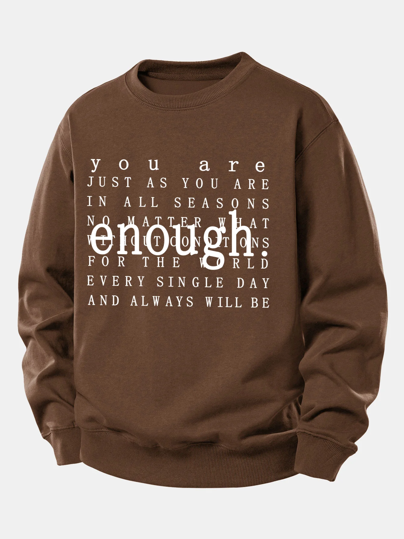Genug Slogan Druck Entspannter Schnitt Sweatshirt - Image 8