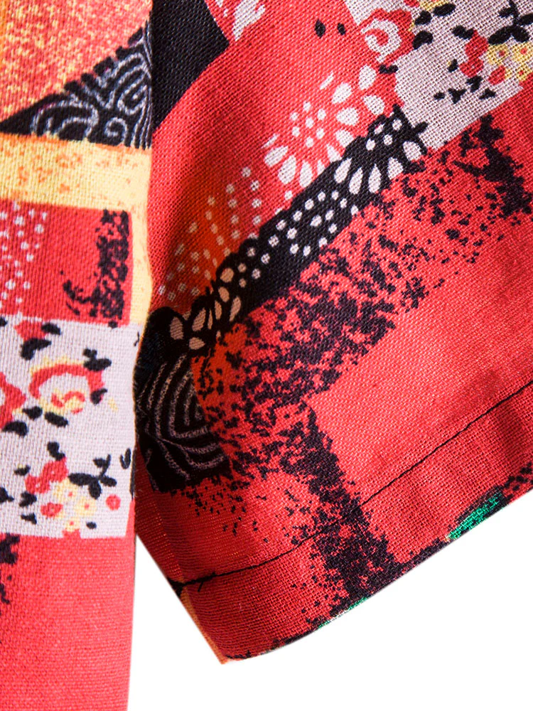Ethnisches Patchwork-Druckhemd - Image 5
