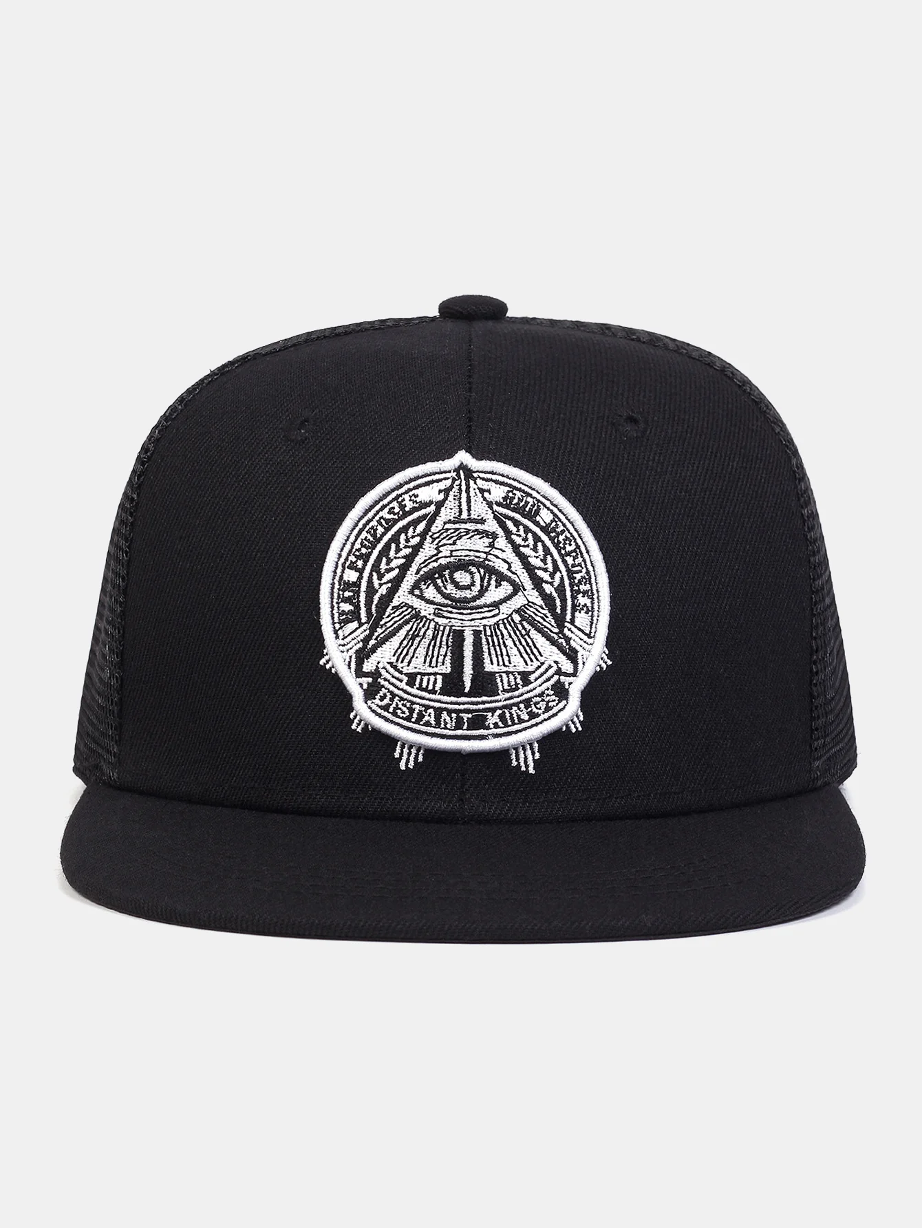 Eye Of God Embroidered Flat-brimmed Hat - Image 2