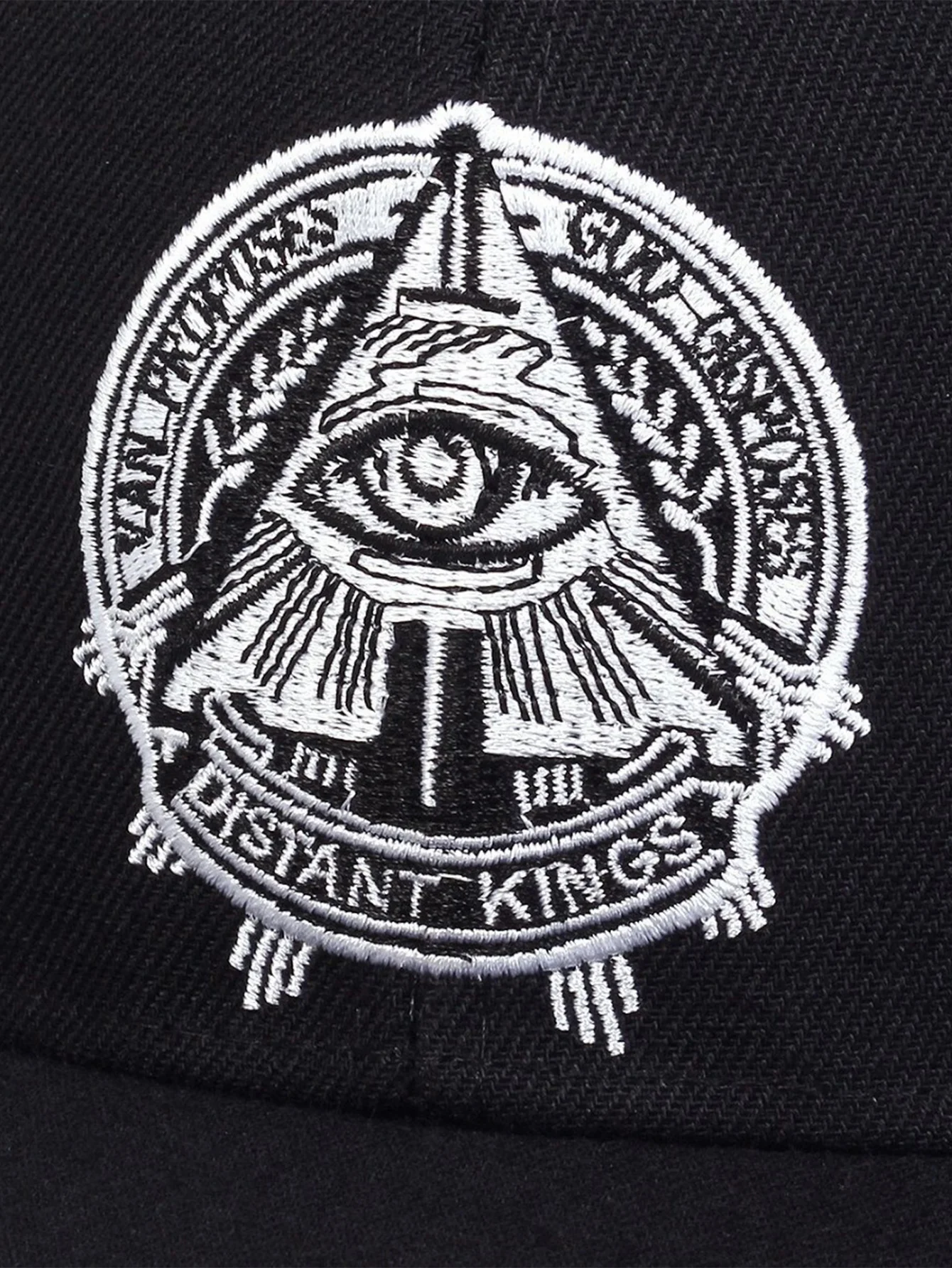 Eye Of God Embroidered Flat-brimmed Hat - Image 4
