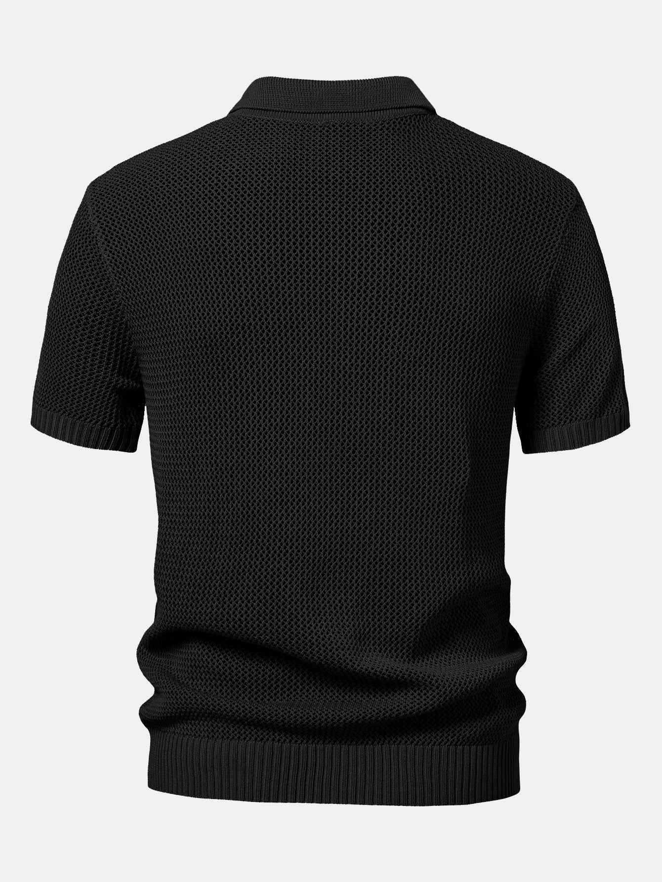 Eyelet Zip Up Strick-Poloshirts-Shirt - Image 4