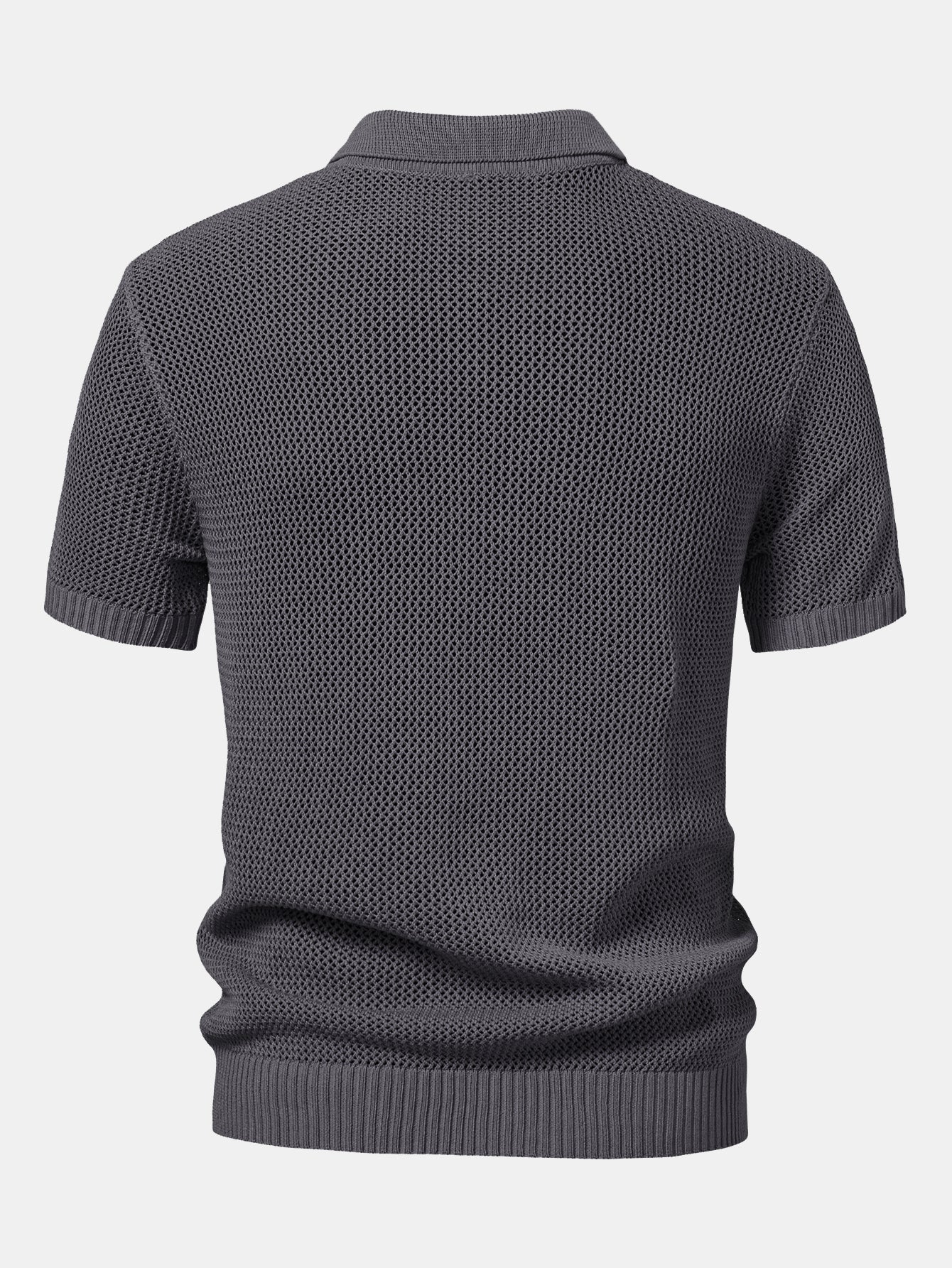 Eyelet Zip Up Strick-Poloshirts-Shirt - Image 6