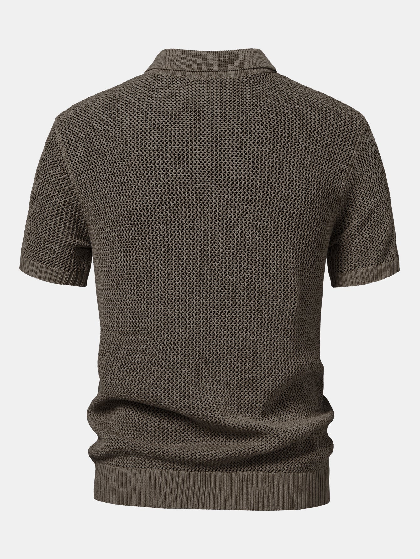 Eyelet Zip Up Strick-Poloshirts-Shirt - Image 8