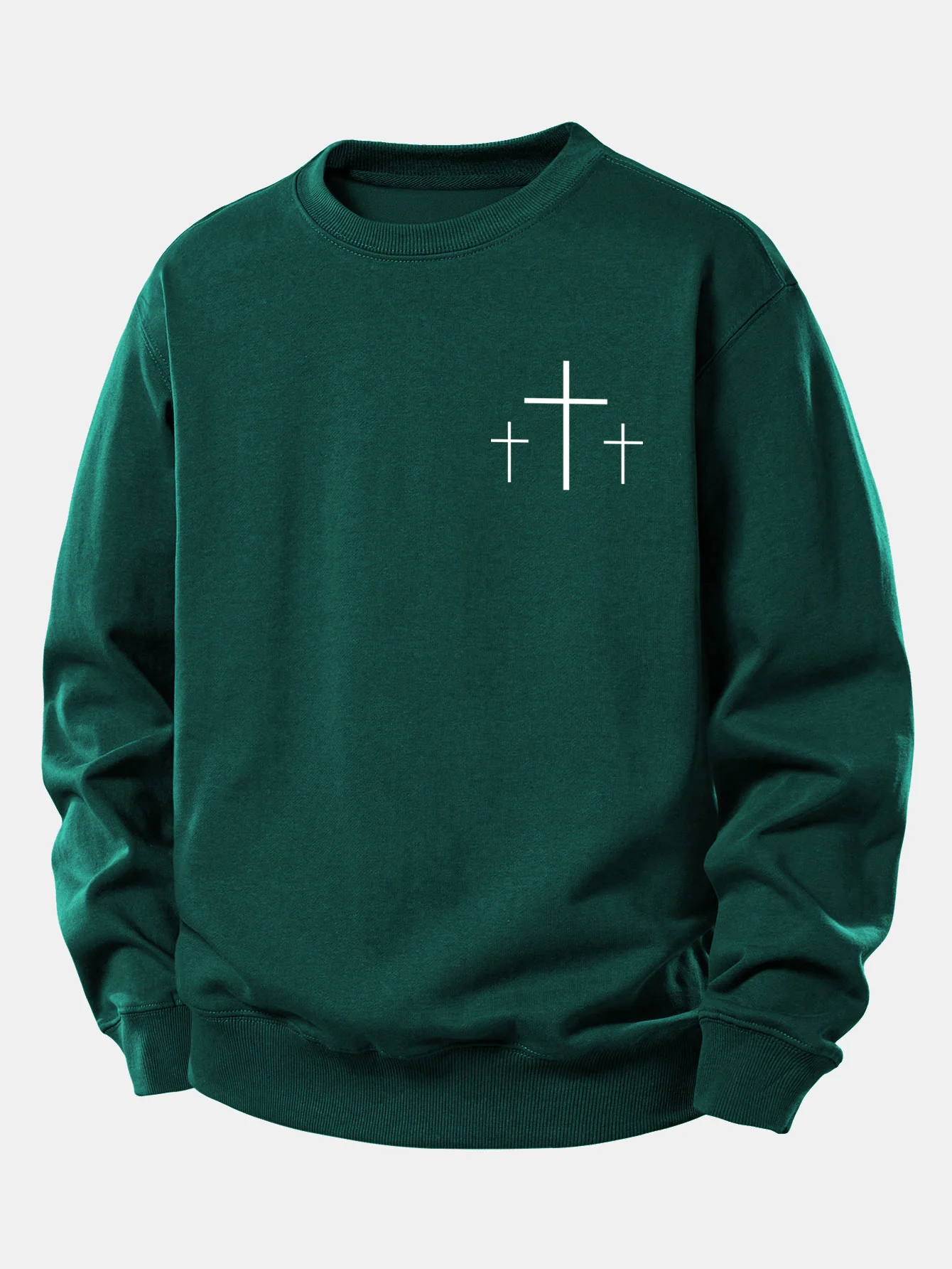 Faith Over Fear Cross Print Relax Fit Sweatshirt - Image 18
