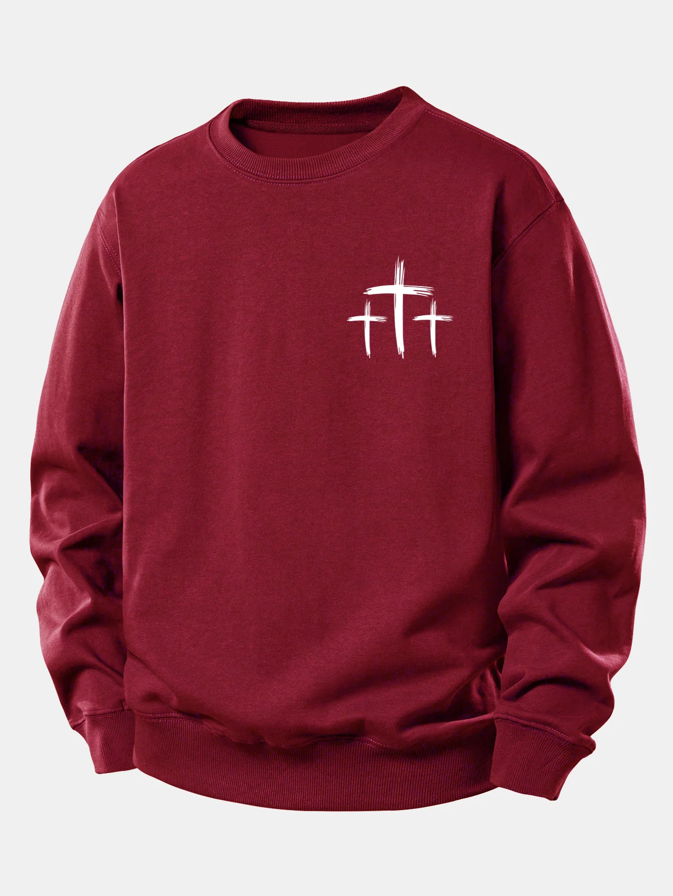 Faith Over Fear Cross Print Relax Fit Sweatshirt - Image 16
