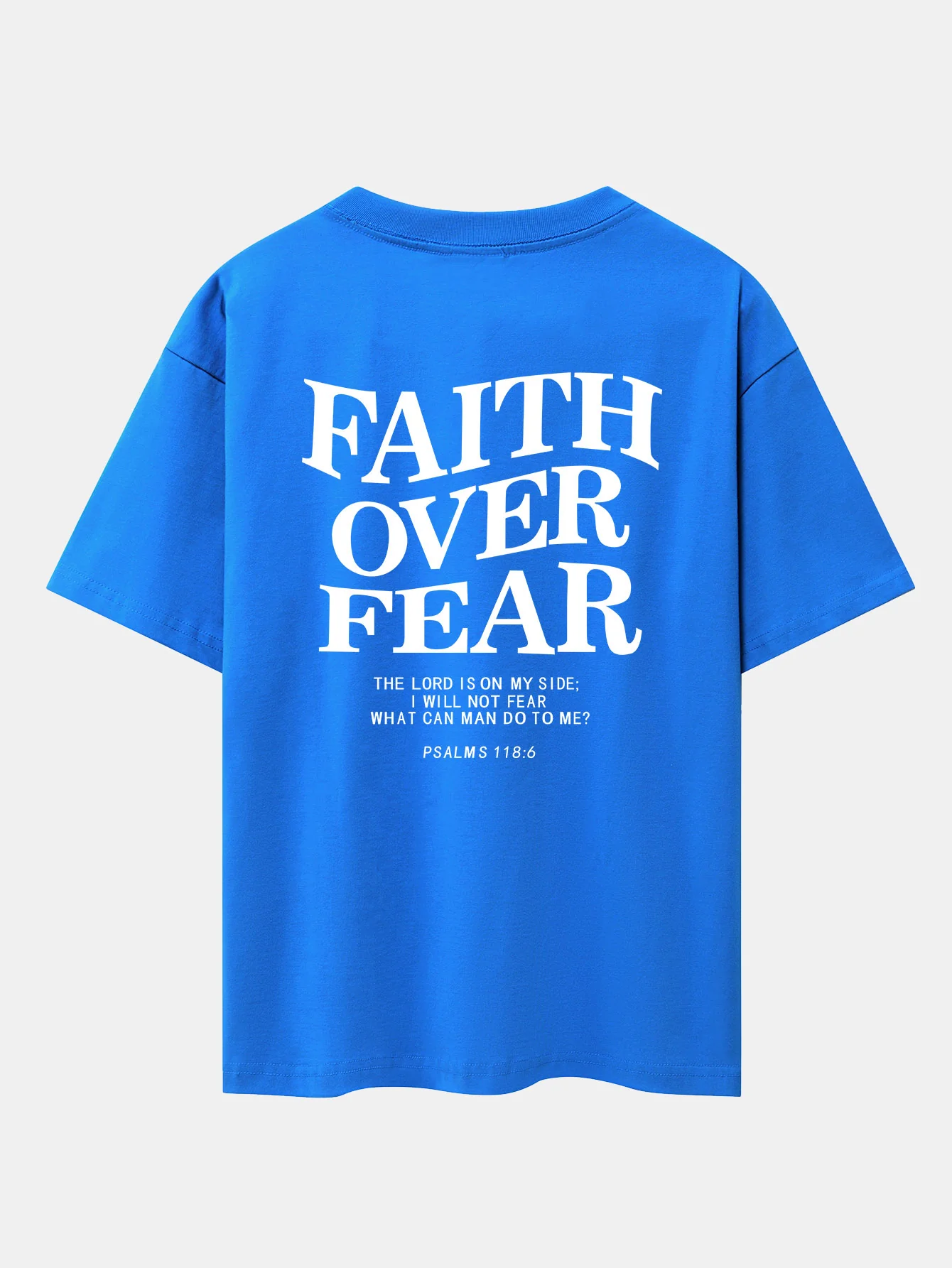 Faith Over Fear Druck Drop Shoulder Oversize T-Shirt - Image 11