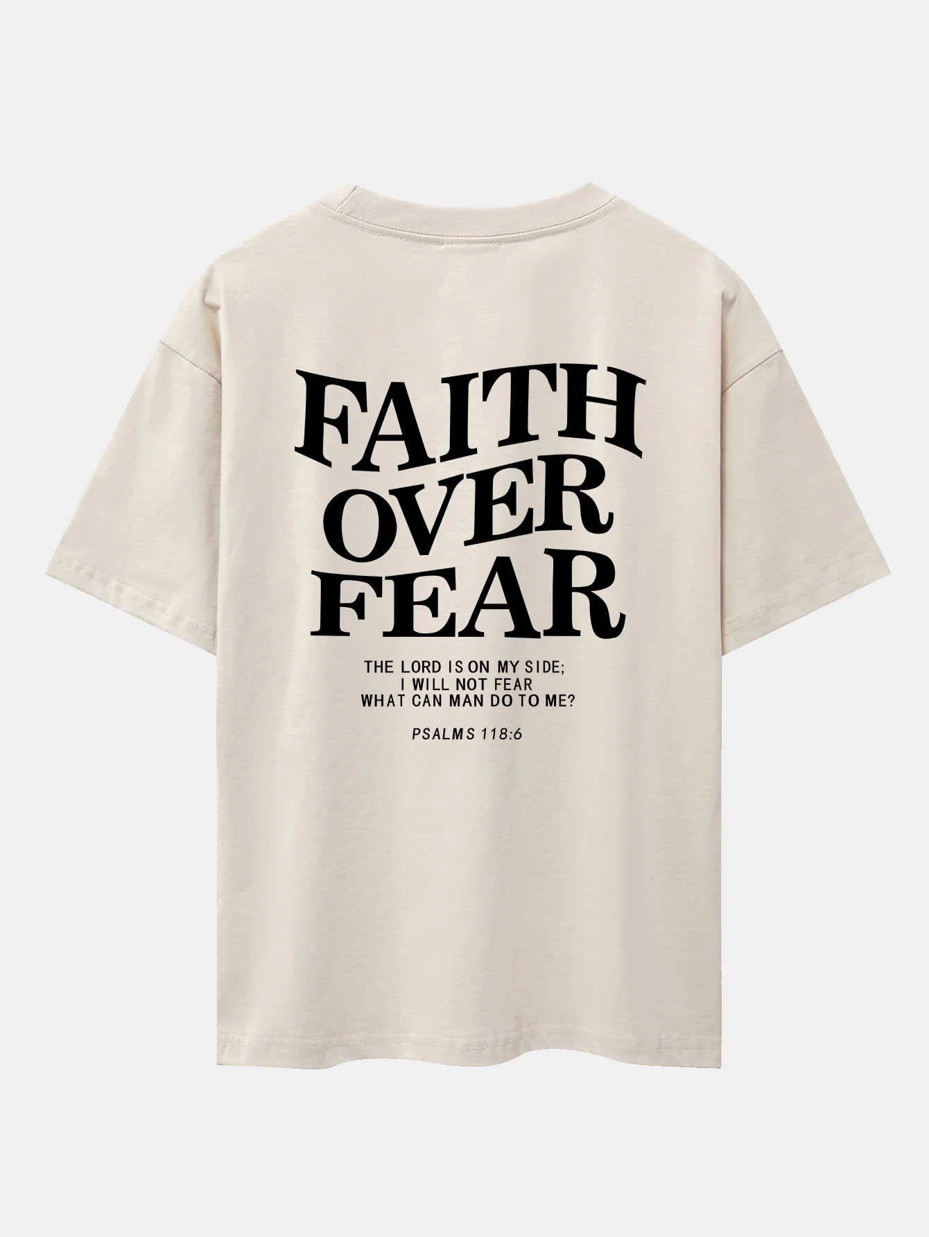Faith Over Fear Druck Drop Shoulder Oversize T-Shirt - Image 13