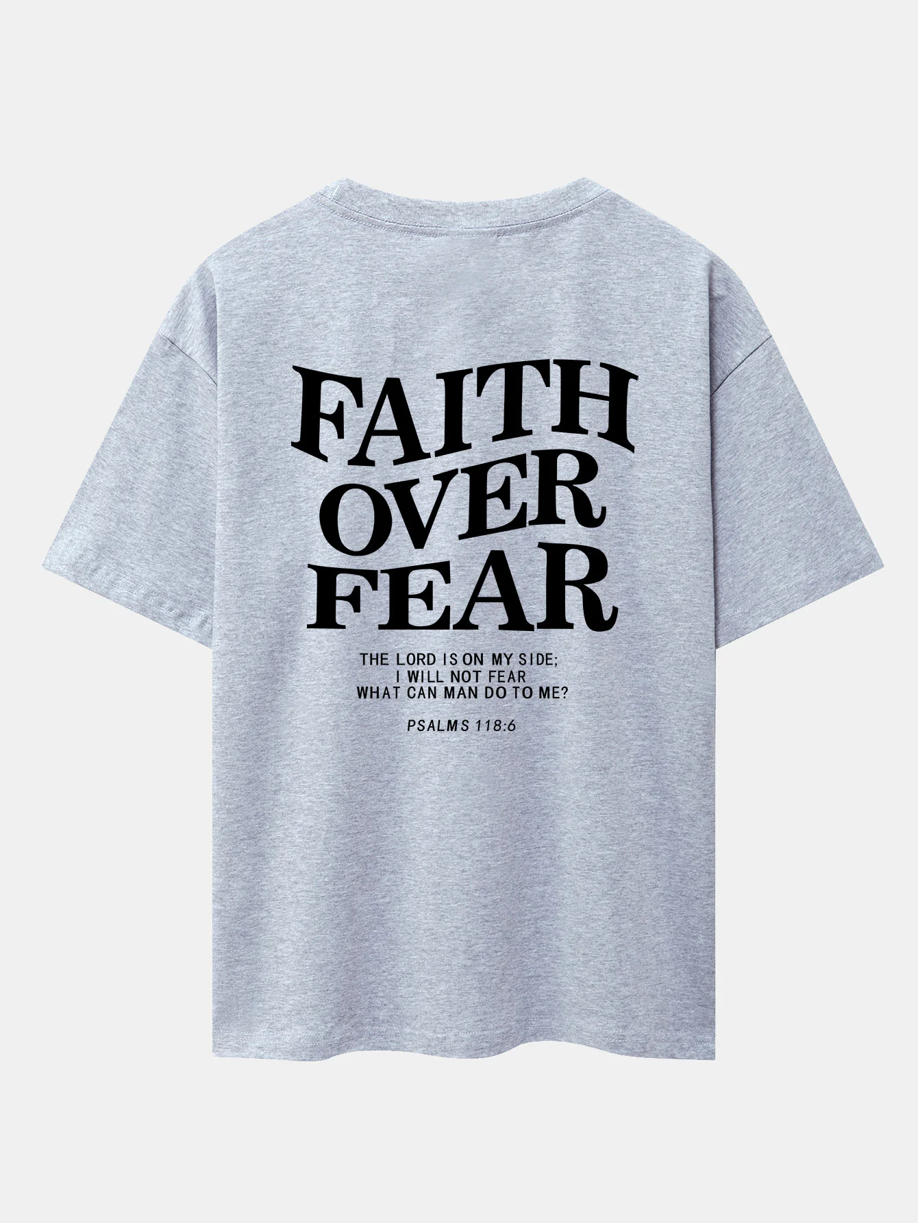 Faith Over Fear Druck Drop Shoulder Oversize T-Shirt - Image 15