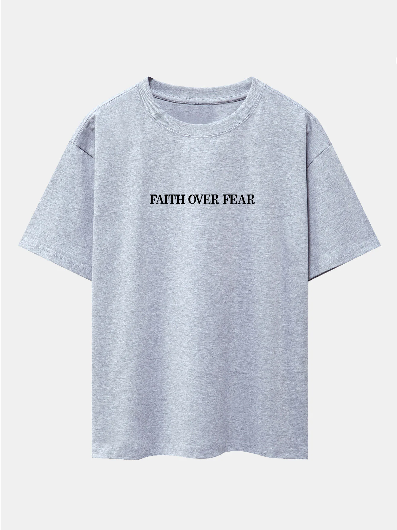 Faith Over Fear Druck Drop Shoulder Oversize T-Shirt - Image 16