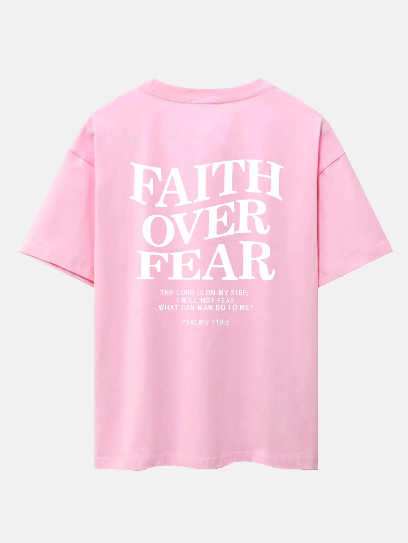 Faith Over Fear Druck Drop Shoulder Oversize T-Shirt - Image 17