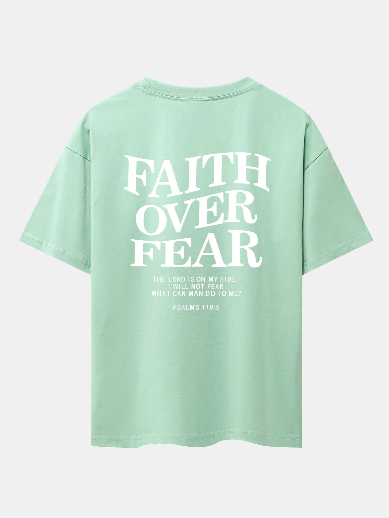 Faith Over Fear Druck Drop Shoulder Oversize T-Shirt - Image 21