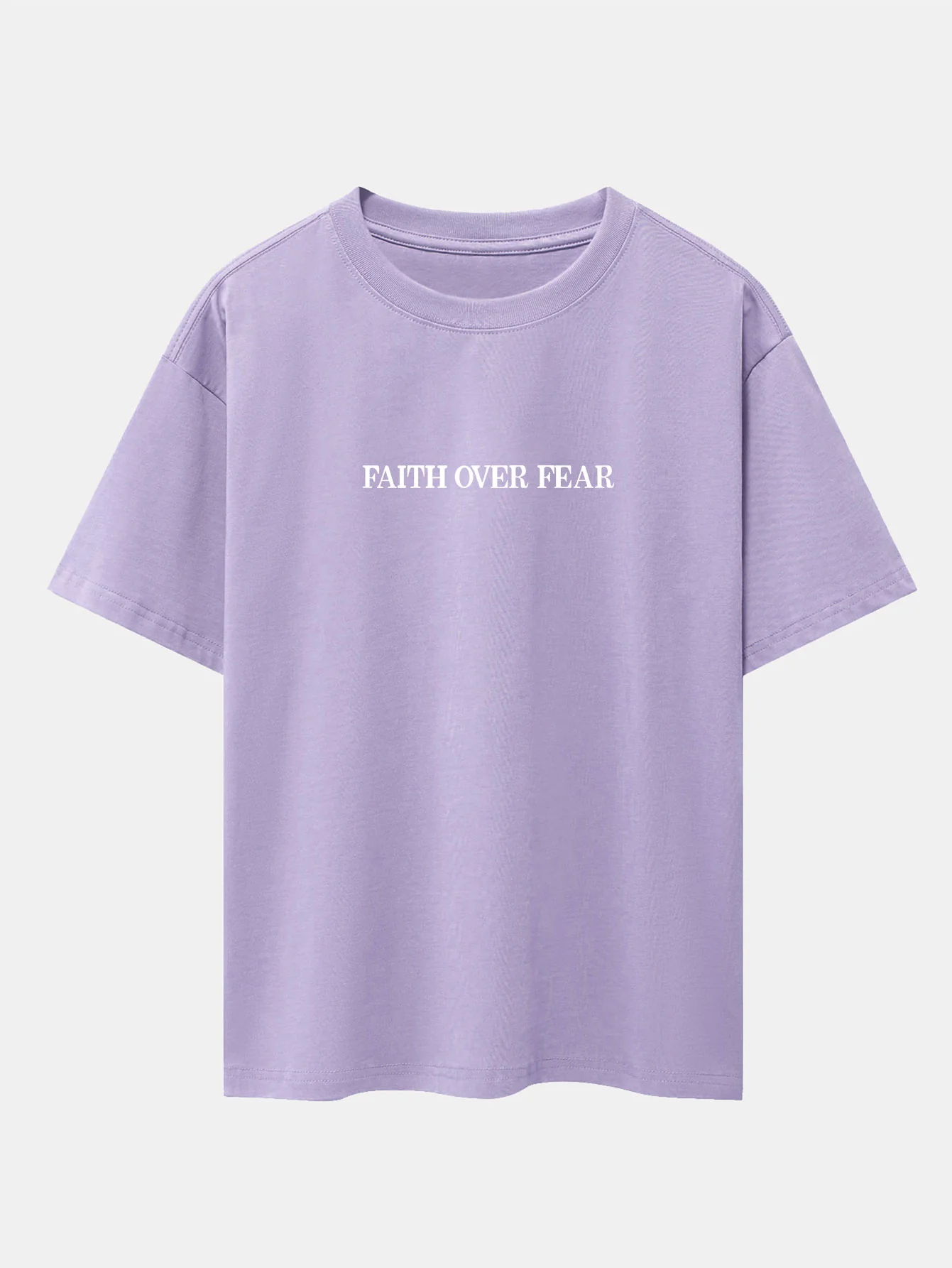 Faith Over Fear Druck Drop Shoulder Oversize T-Shirt - Image 30