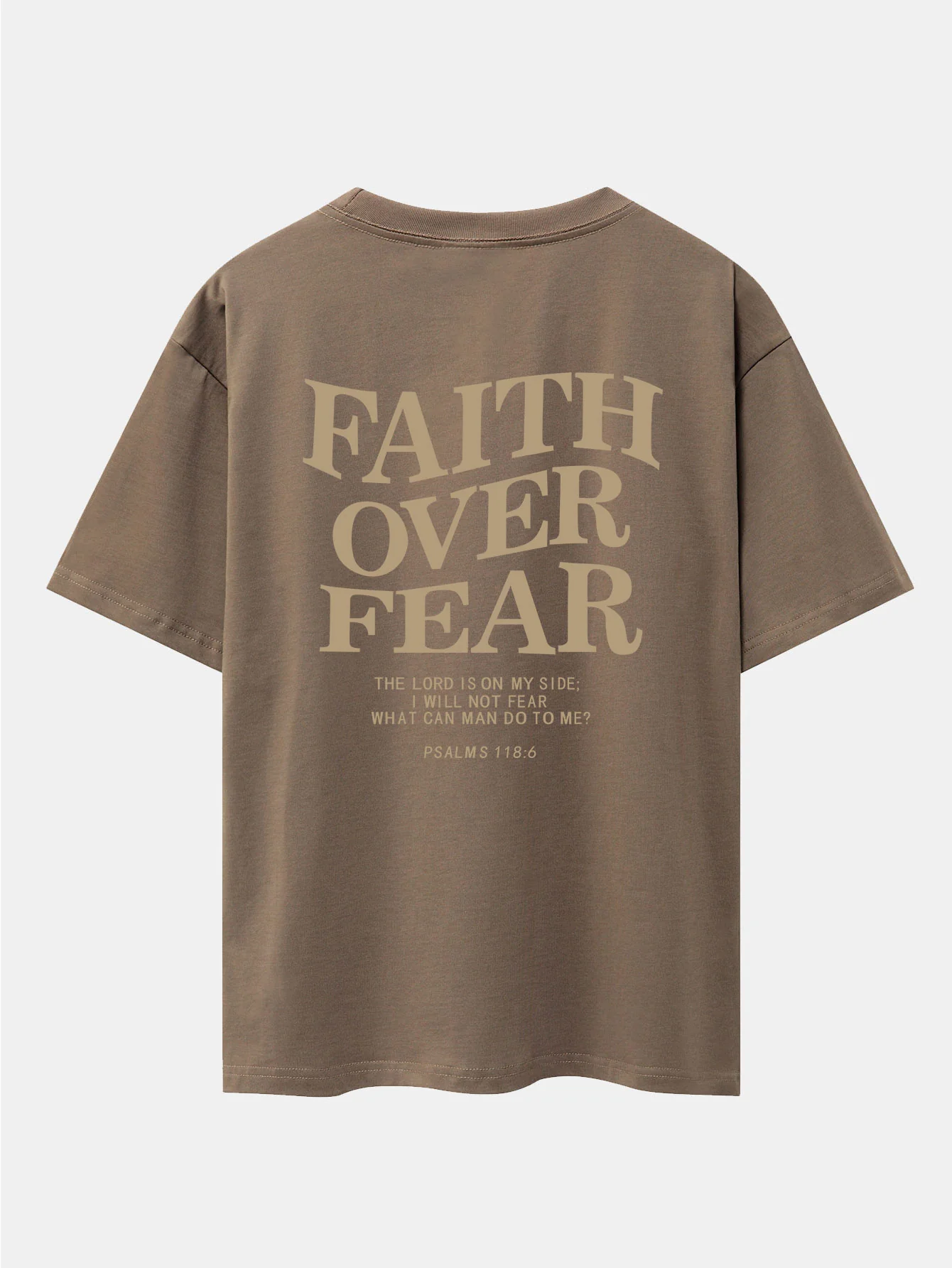 Faith Over Fear Druck Drop Shoulder Oversize T-Shirt - Image 5