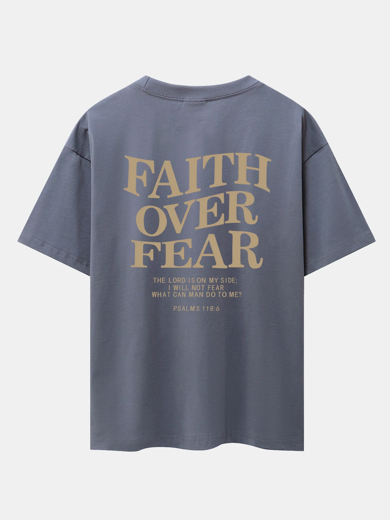 Faith Over Fear Druck Drop Shoulder Oversize T-Shirt - Image 7