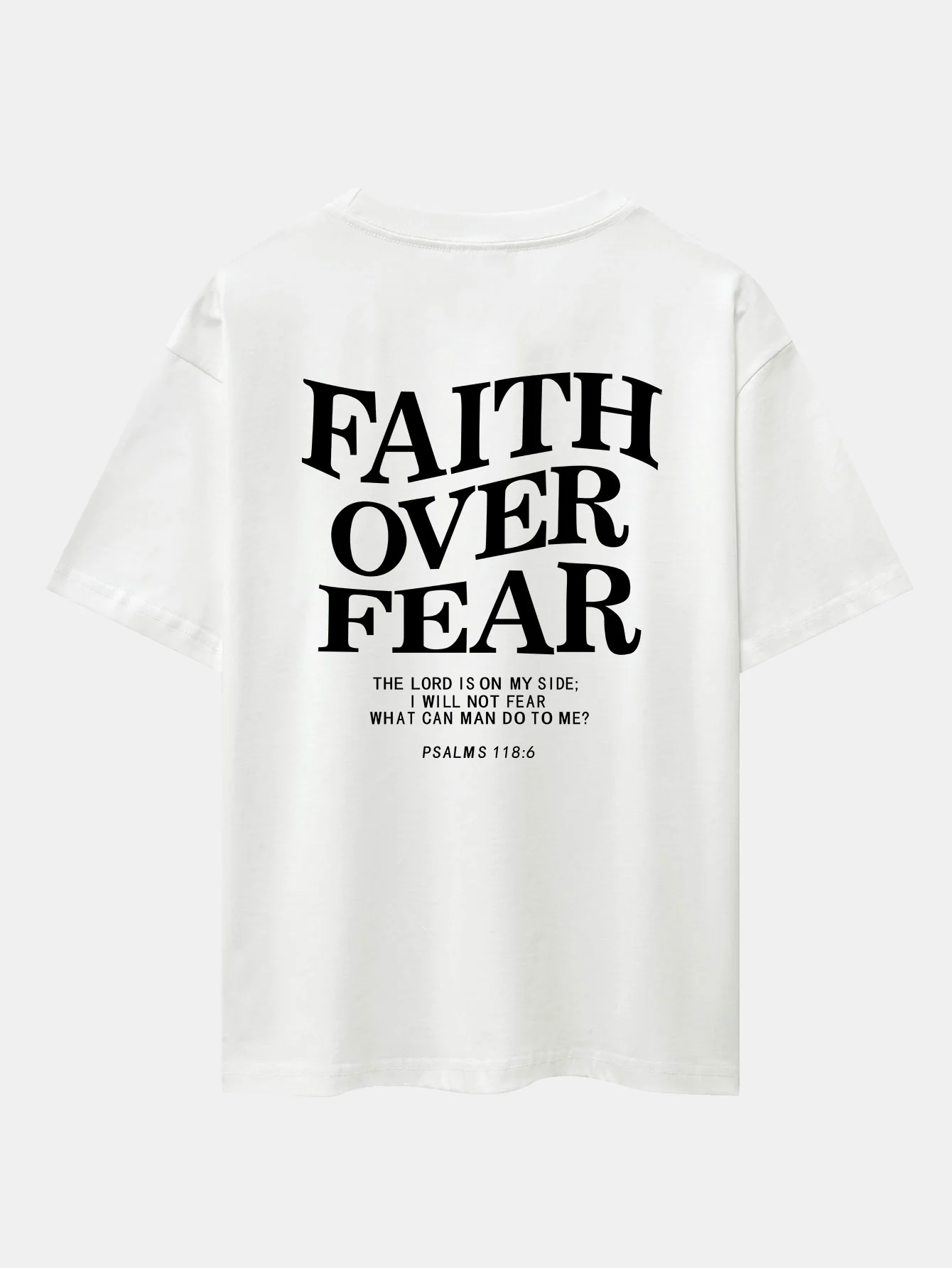 Faith Over Fear Druck Drop Shoulder Oversize T-Shirt - Image 9