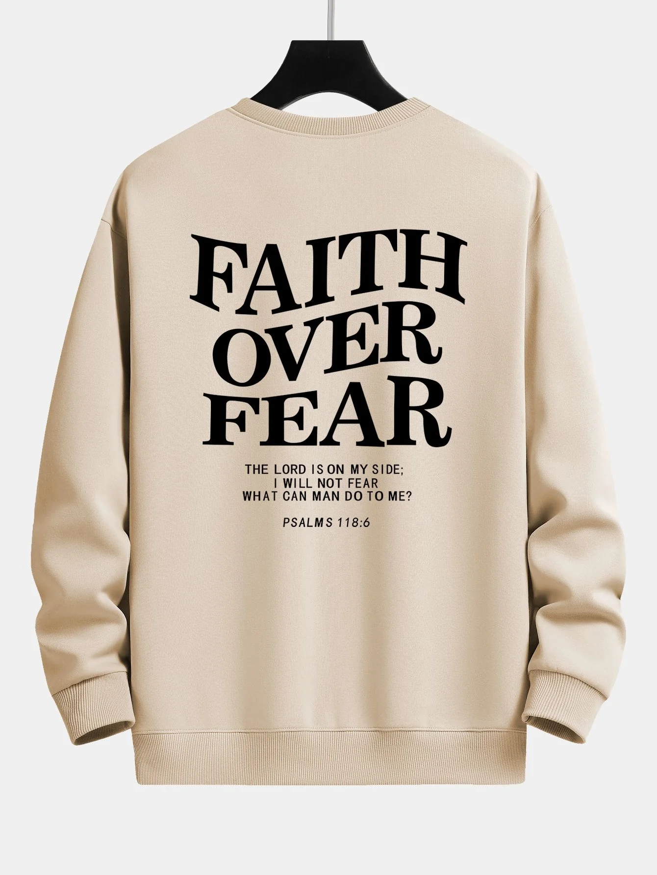 "Glaube über Angst Druck Relaxed Fit Sweatshirt" - Image 13