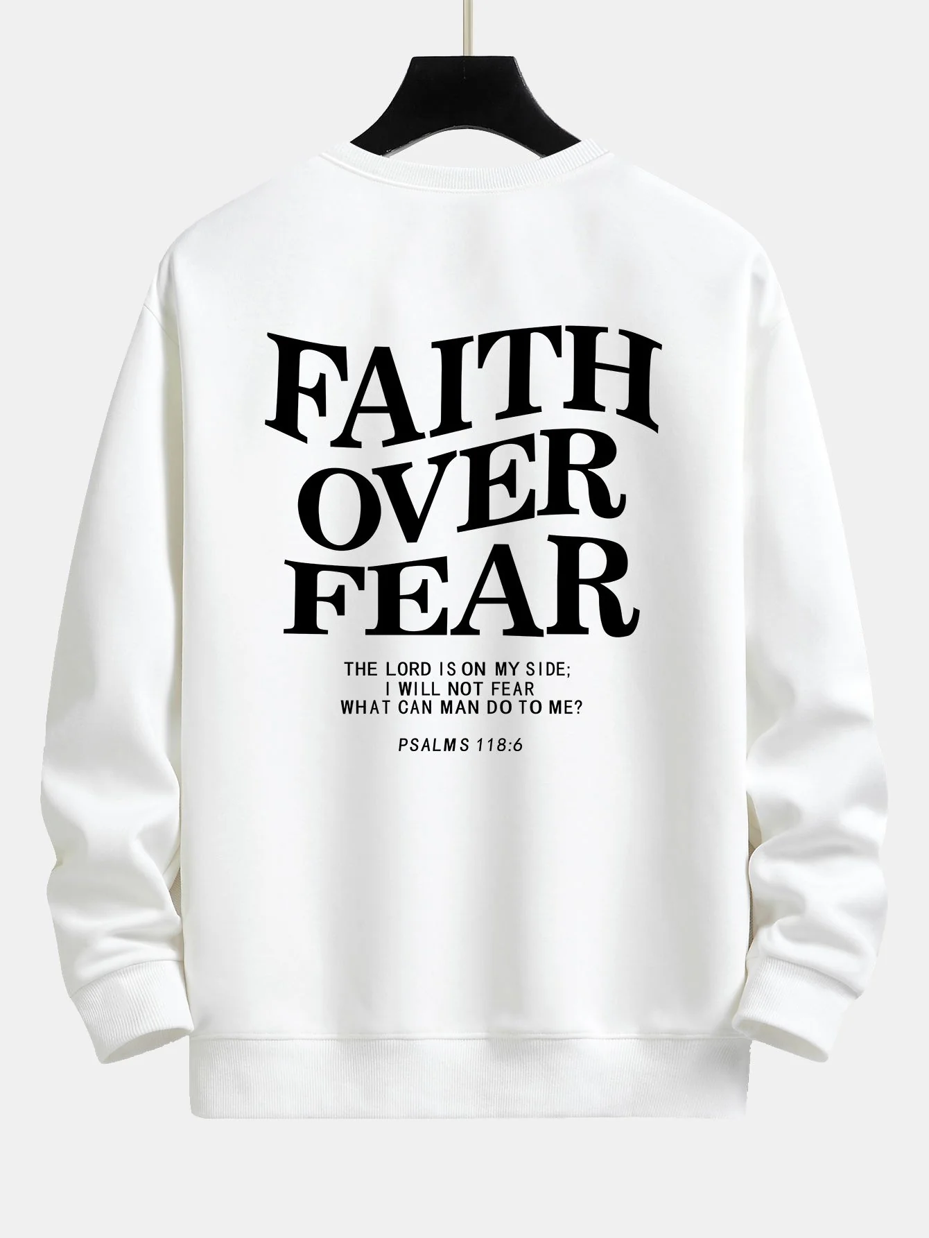 "Glaube über Angst Druck Relaxed Fit Sweatshirt" - Image 15