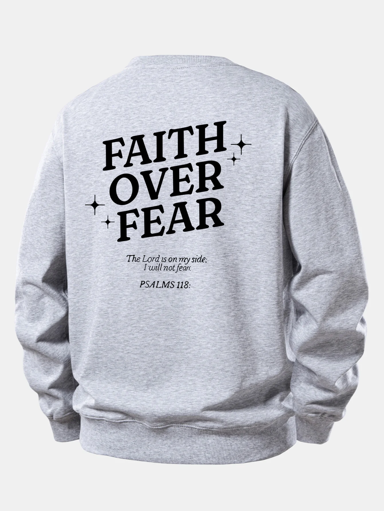 Faith Over Fear Print Relax Fit Sweatshirt - Image 11