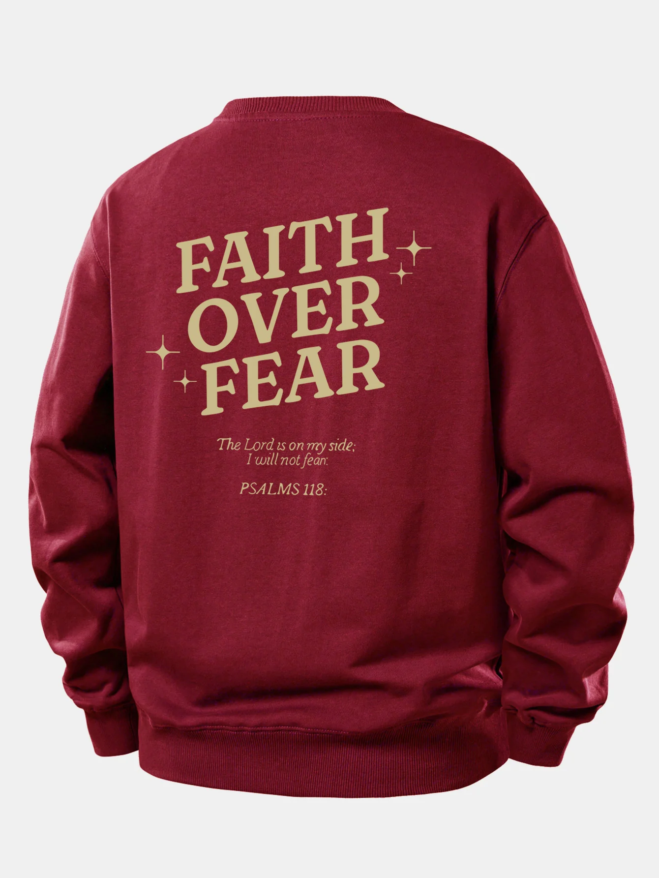 Faith Over Fear Print Relax Fit Sweatshirt - Image 13